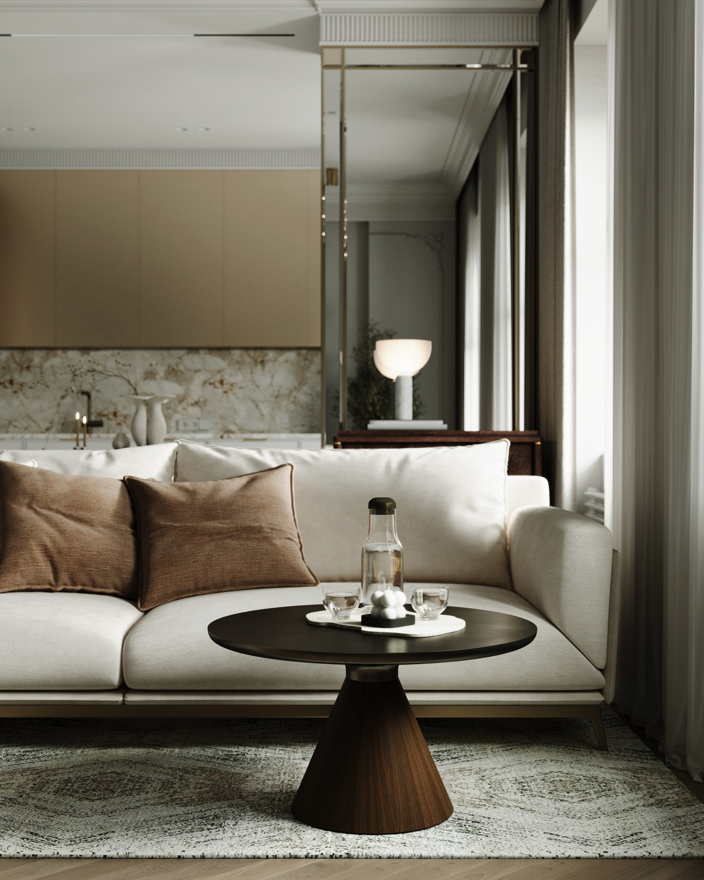 Квартира для молодой семьи. Создание 3д визуализаций. Анимированное видео. Сборка сцен