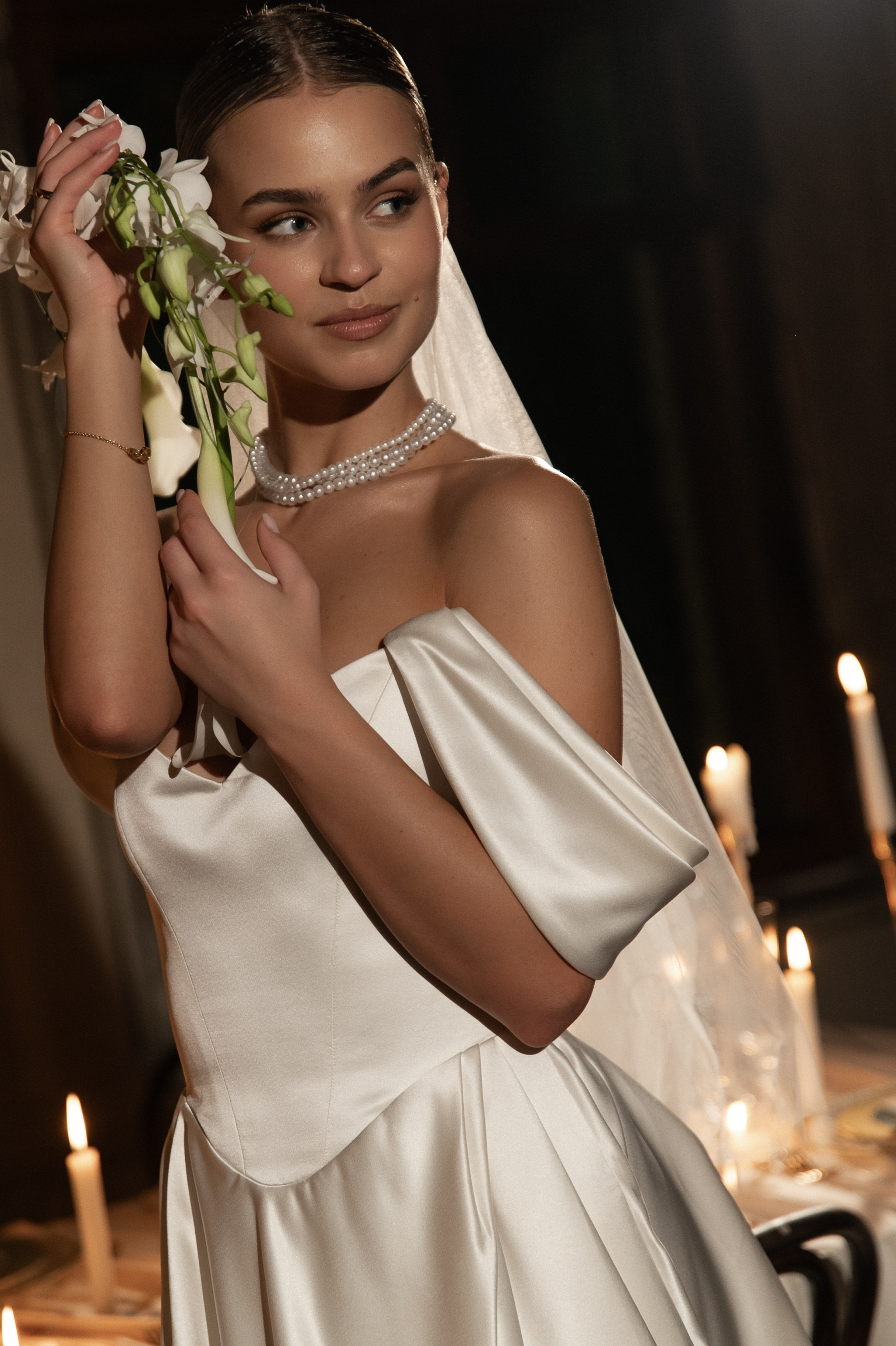 Камерный свадебный ужин при свечах в старинном особняке в фотостудии 21. Kult. Ярослава Ерина — свадебный фотограф в Москве