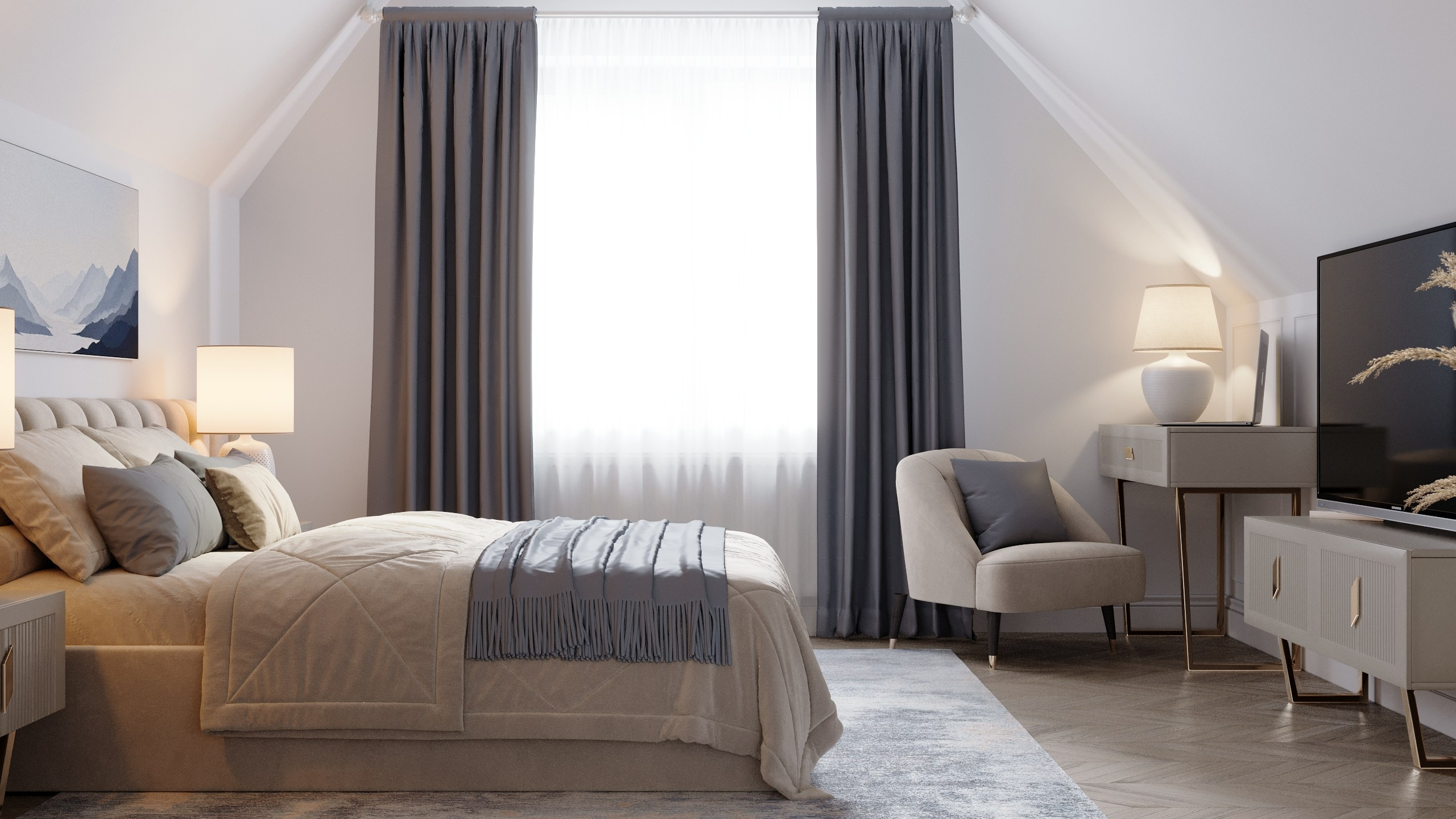 Хозяйская спальня. Intoo.ru — Дизайн интерьера в Москве. Частный дизайнер Роман Королев