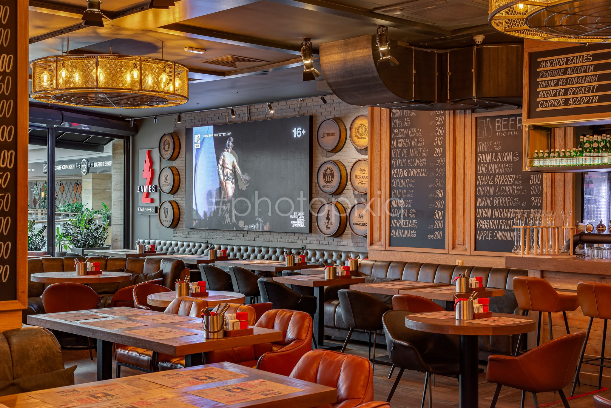 Интерьерная фотосъёмка ресторана ZAMES. Интерьерная съёмка и виртуальные туры — Интерьерный фотограф Кузнецов Сергей (photopixiq)