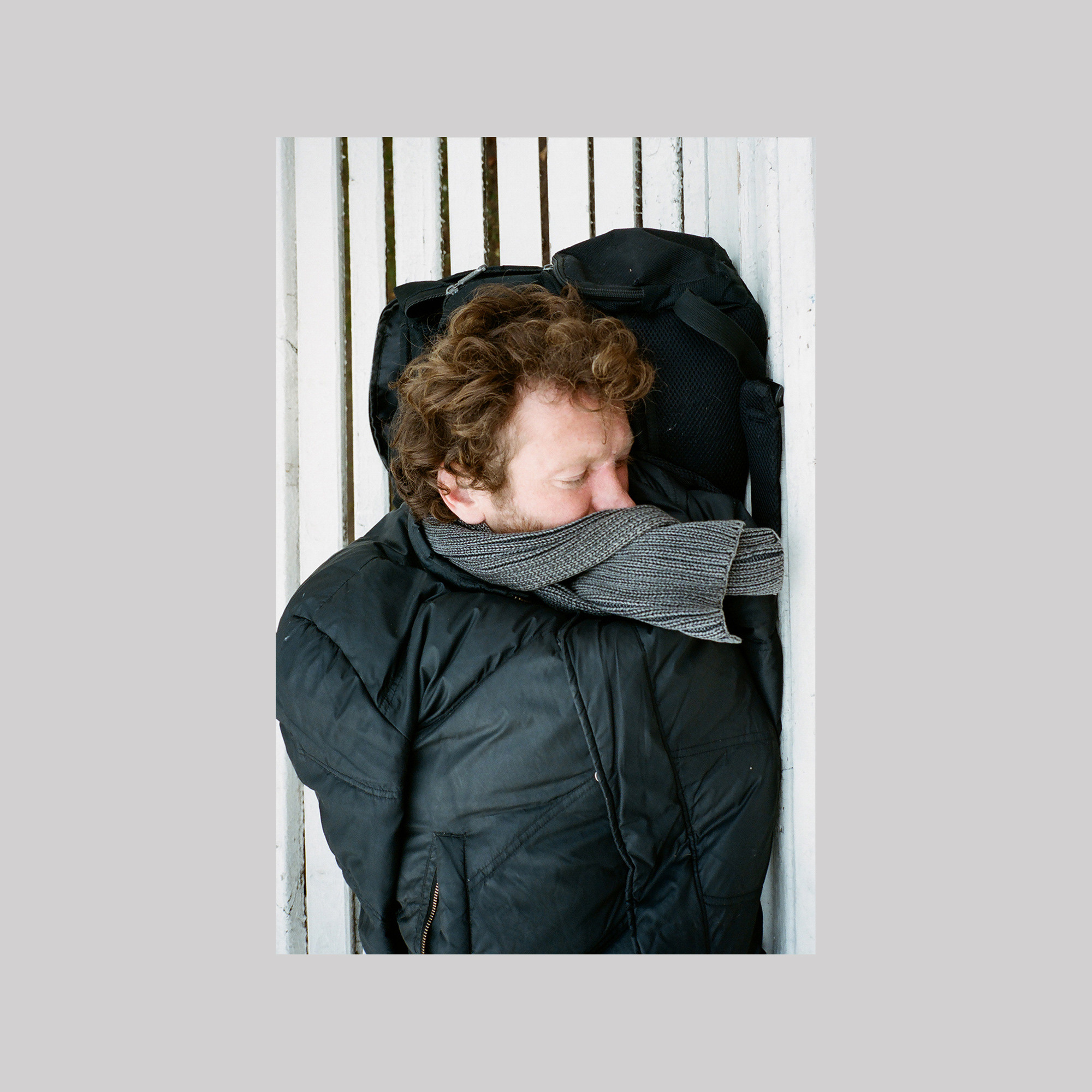 Man sleeping on a bench (St Petersburg)