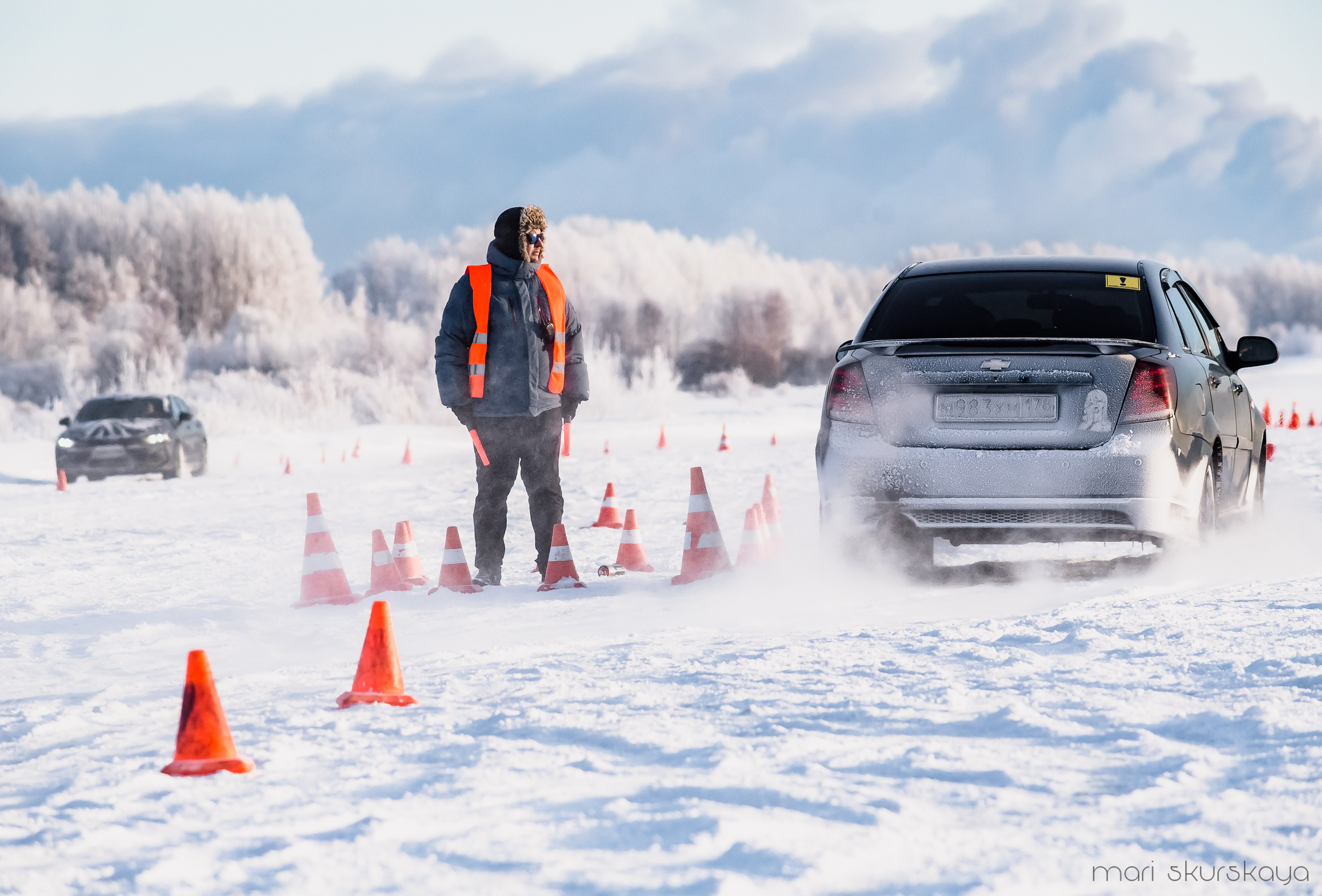 Контраварийная практика вождения автомобиля. Мотофотограф в Санкт-Петербурге Мария Скурская