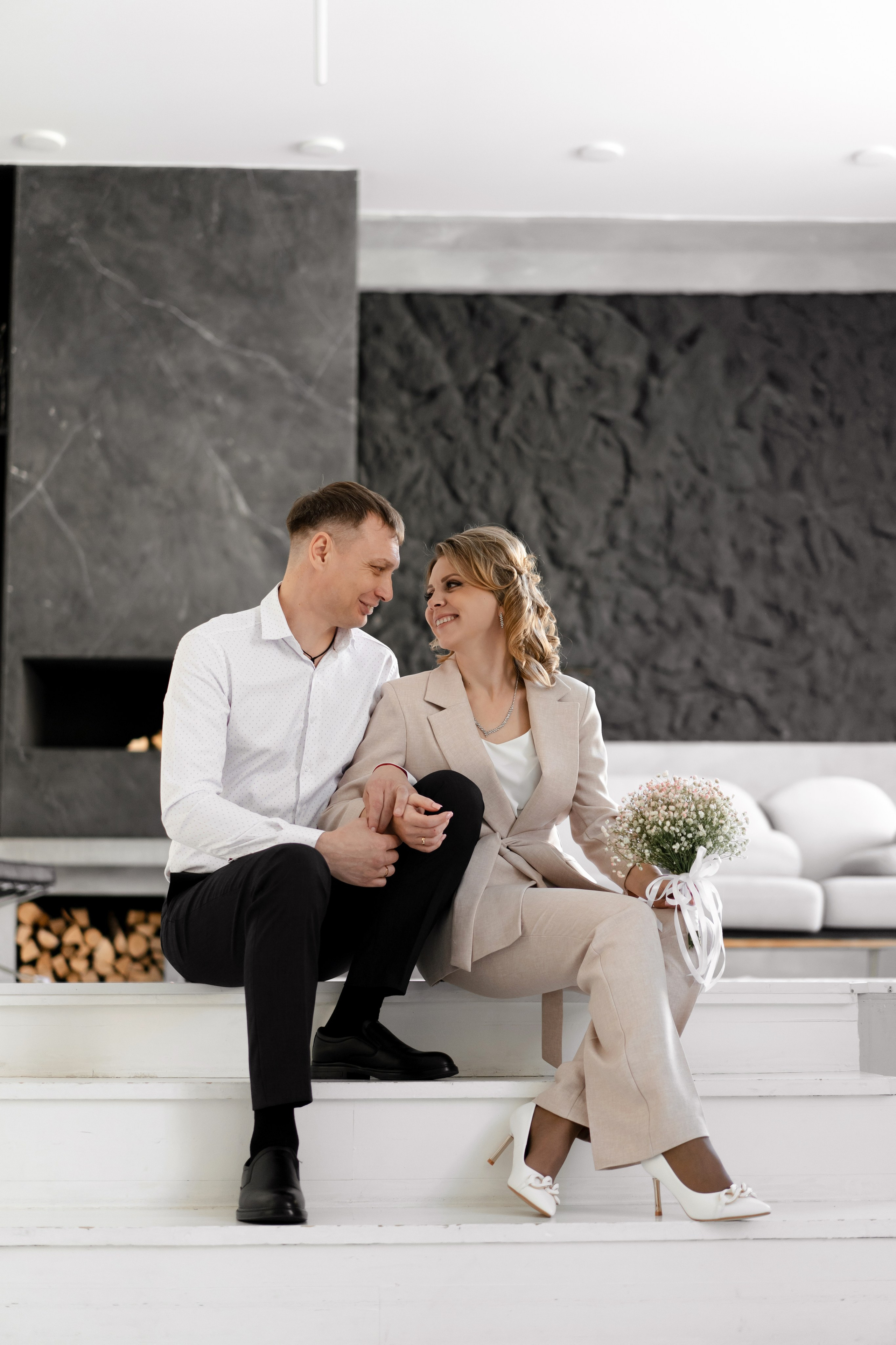 Стильная пара в фотостудии. Семейный и детский фотограф во Владивостоке Мария Гой