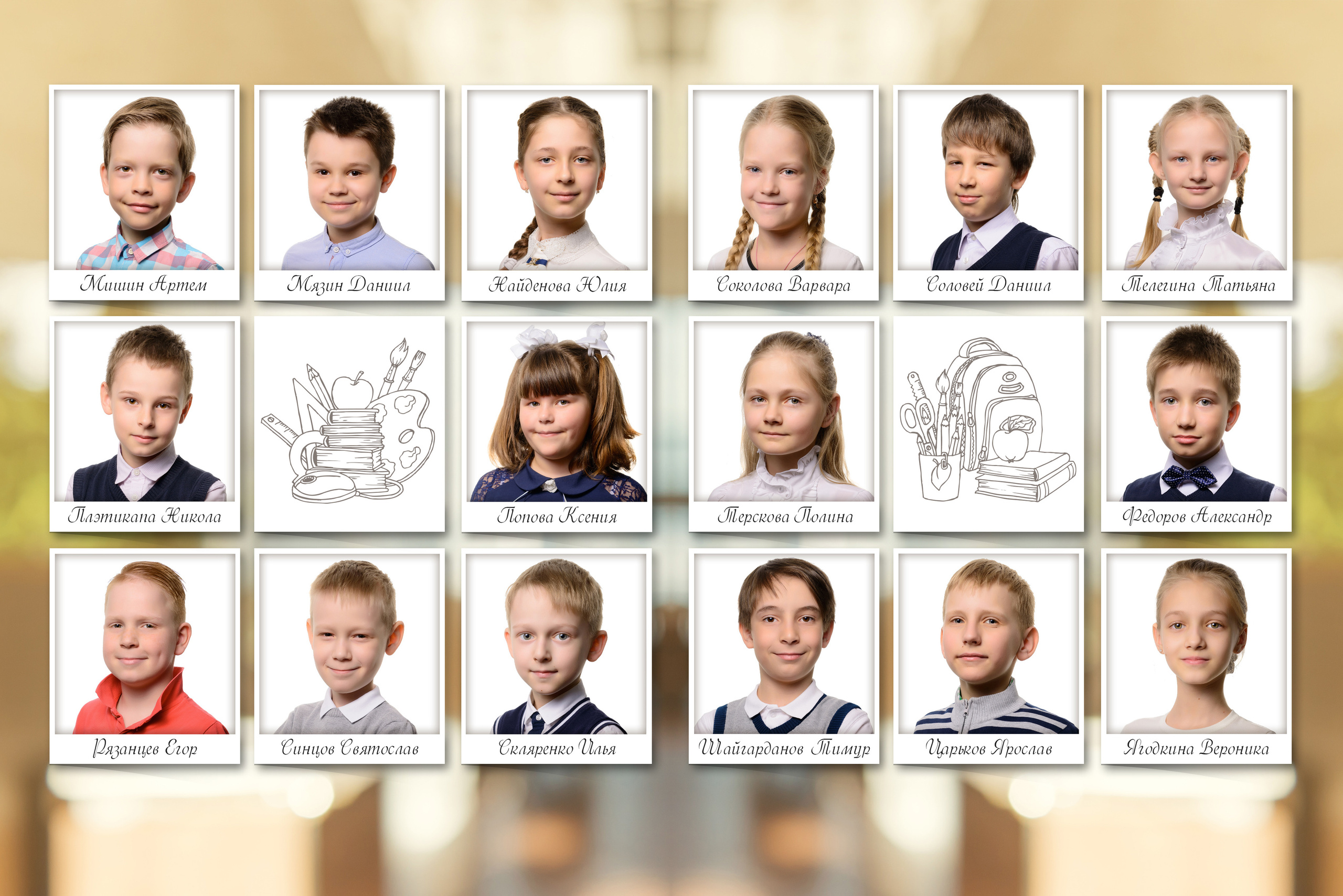 Школьный фотоальбом «Цветные карандаши». Фотограф Анастасия Дерий. Каталожная фотосъёмка в Москве