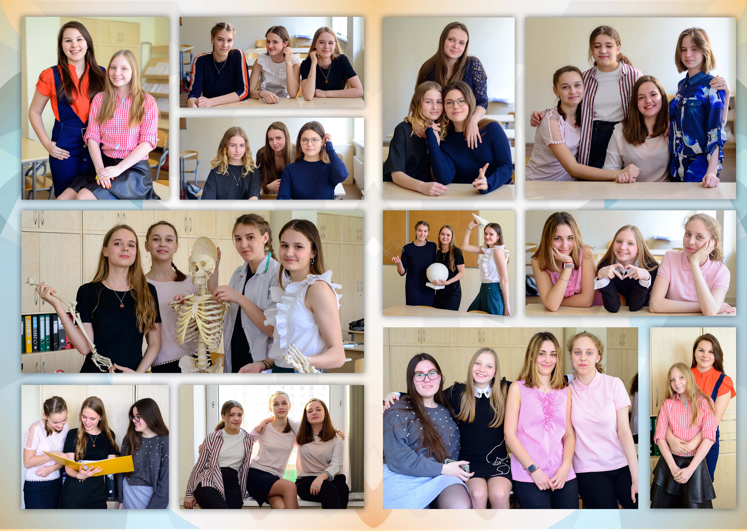 Школьный фотоальбом «Цветные брызги». Фотограф Анастасия Дерий. Каталожная фотосъёмка в Москве