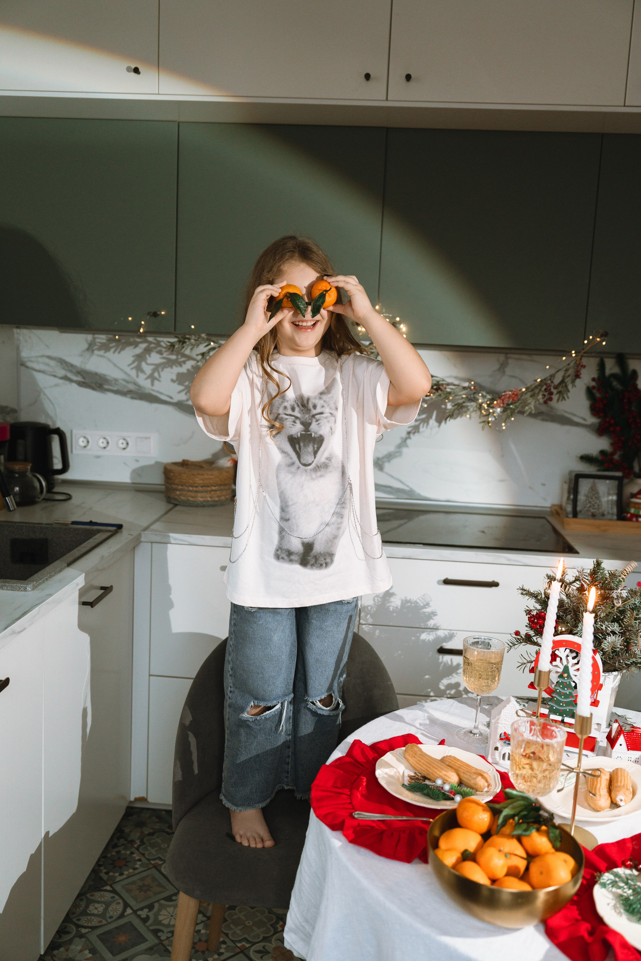 Новогодняя домашняя фотосессия Юна, Влад и Кирочка. Фотограф Москва. Екатерина Дударевич