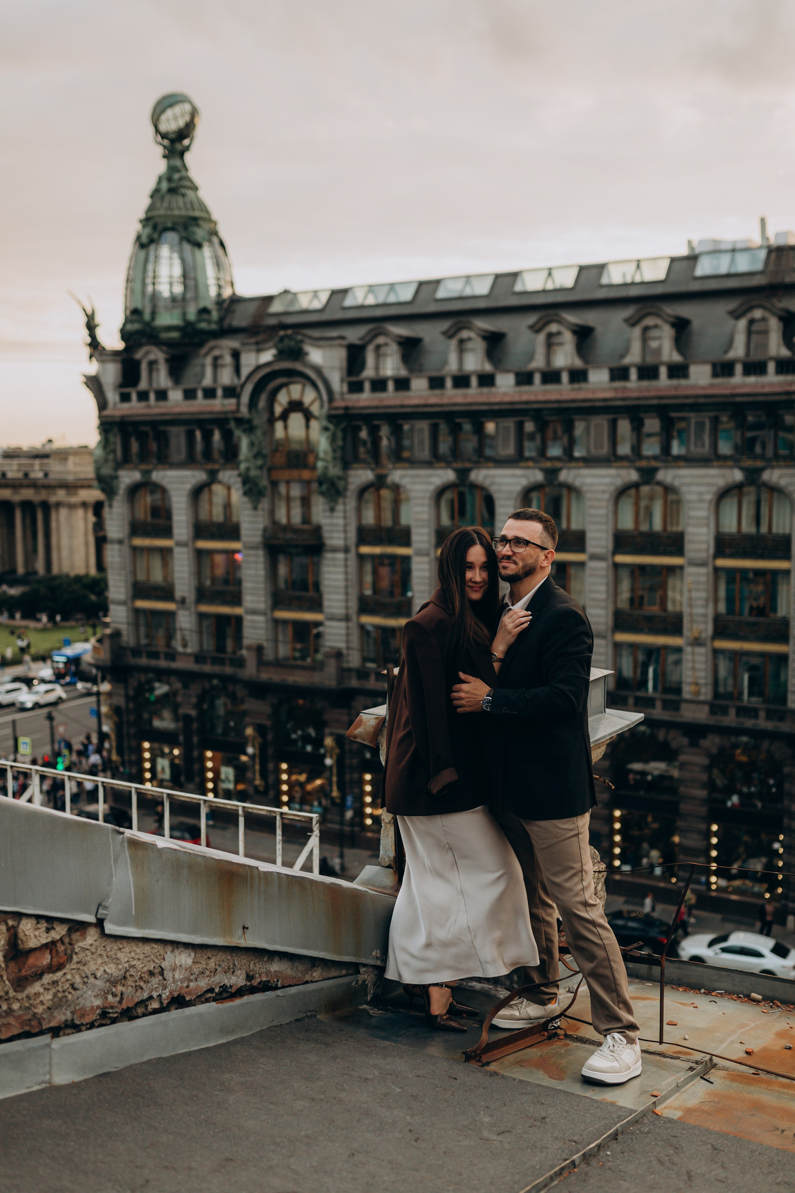 LoveStory на крышах Питера. Фотограф Санкт-Петербург Князева Елизавета