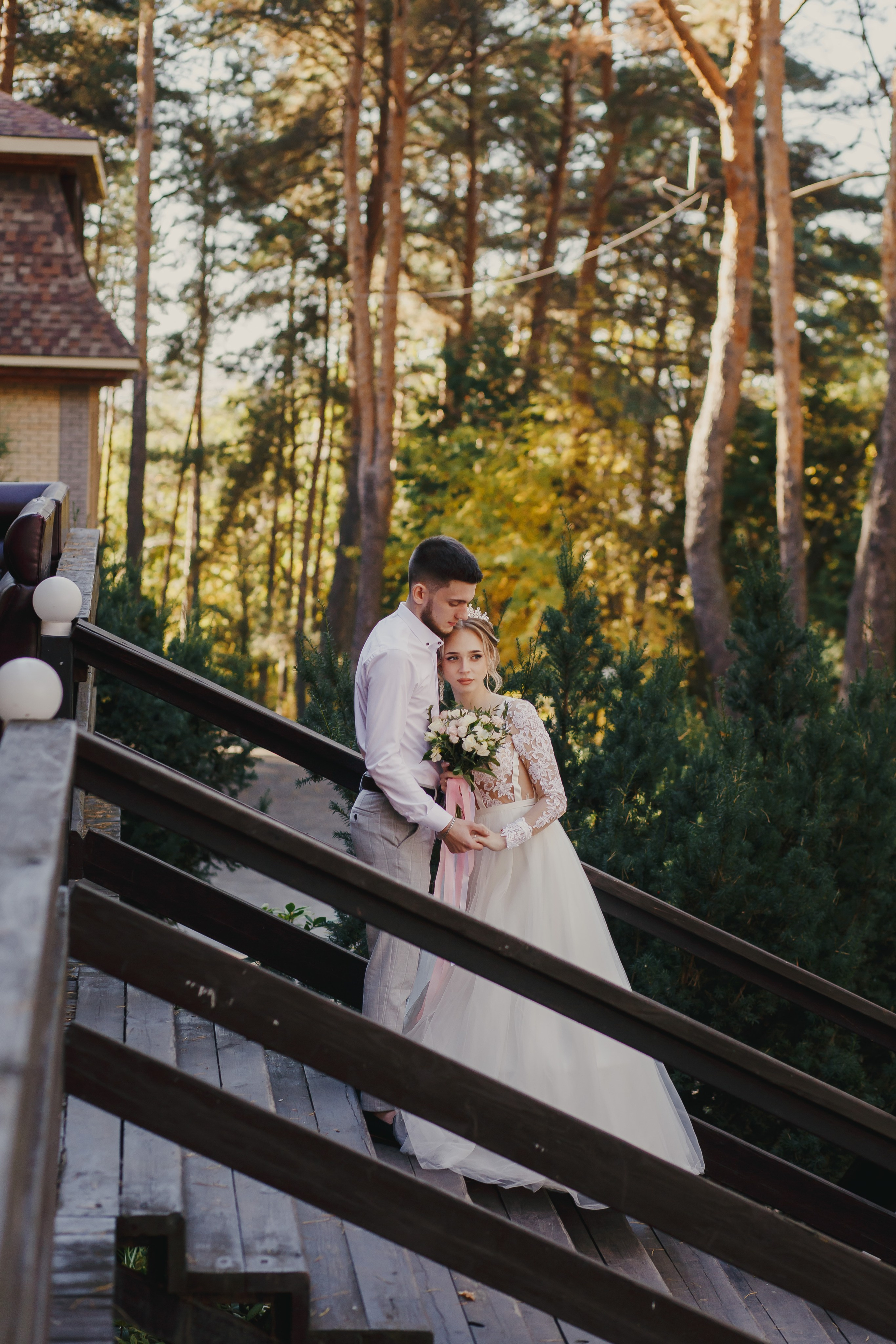 Свадебные фотографии Дмитрия и Ксении на базе отдыха Донской лес. Свадебный и портретный фотограф в Липецке Станислав Истомин