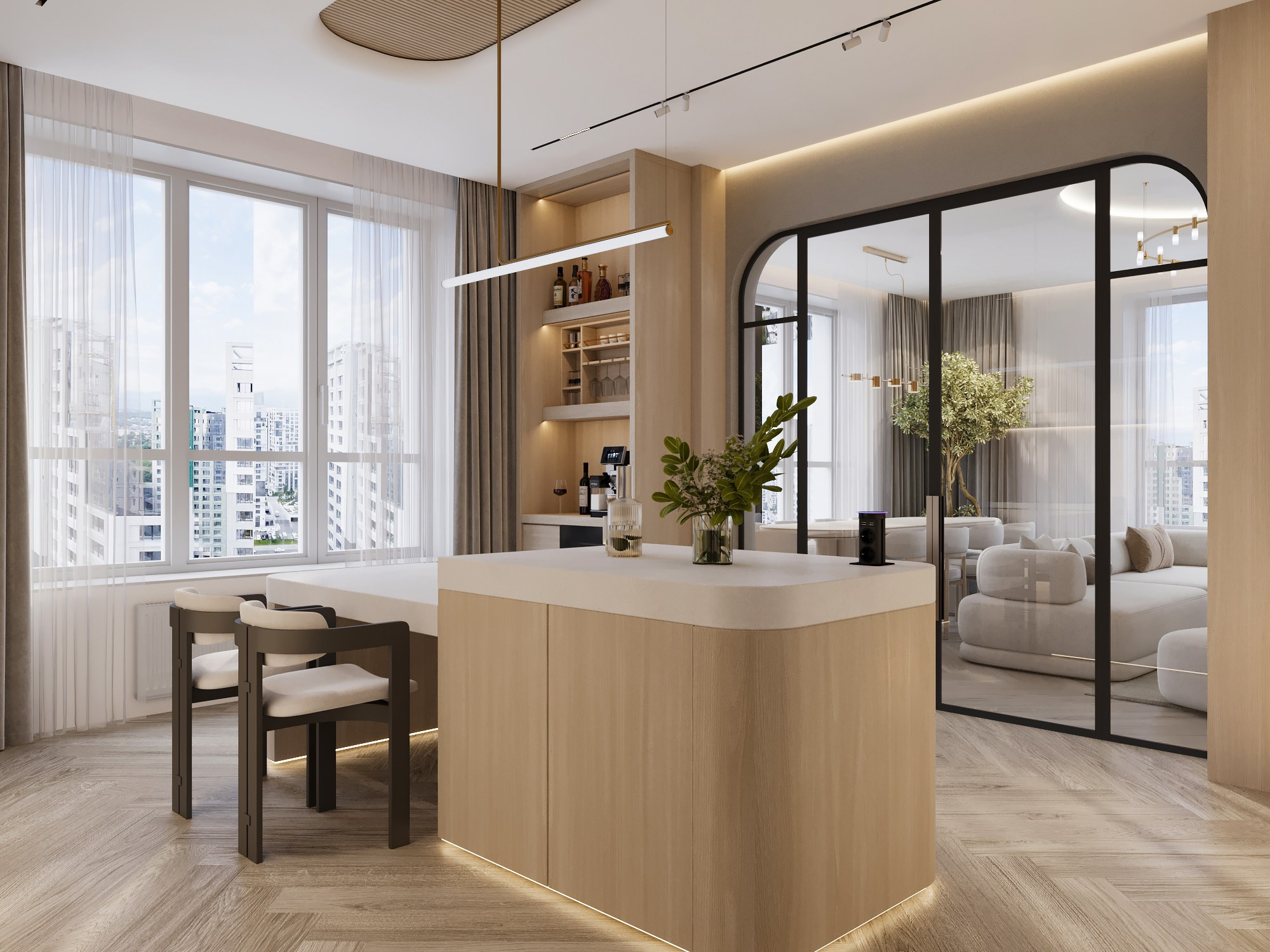 ЖК «Аль-Фараби 27», 120 м². Room Design Studio