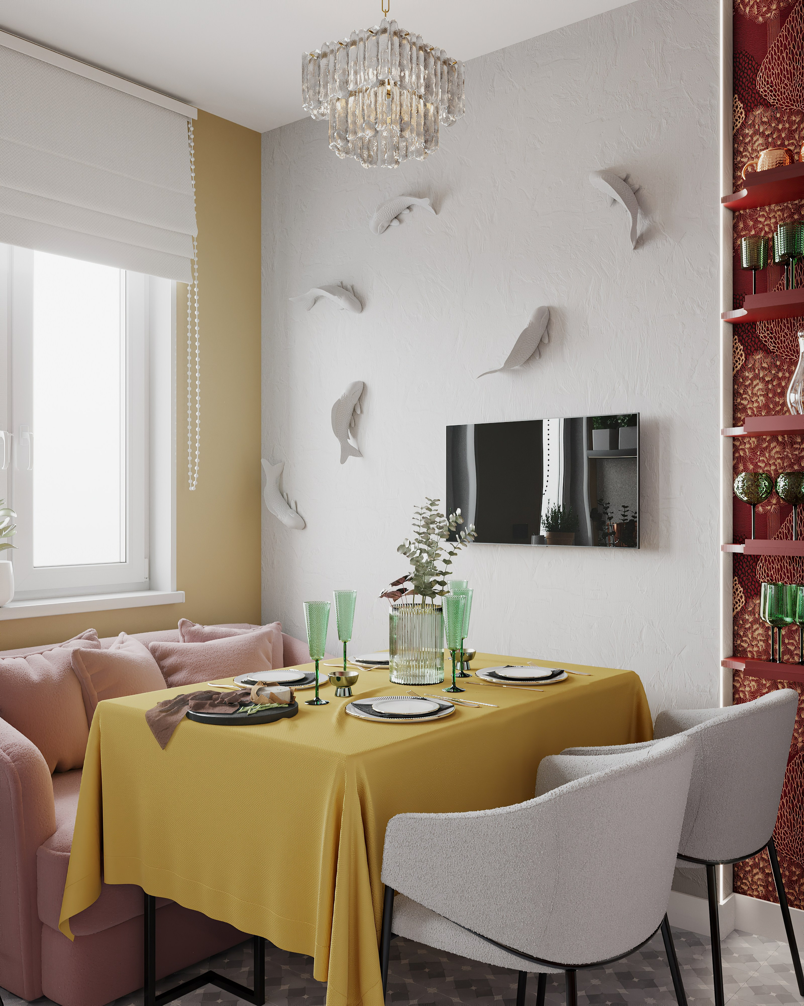 Виз кухни для ТВ проекта «Большие перемены» дизайн Мартыновой Н. и Бородиной Е. Визуализатор Векшина Елена