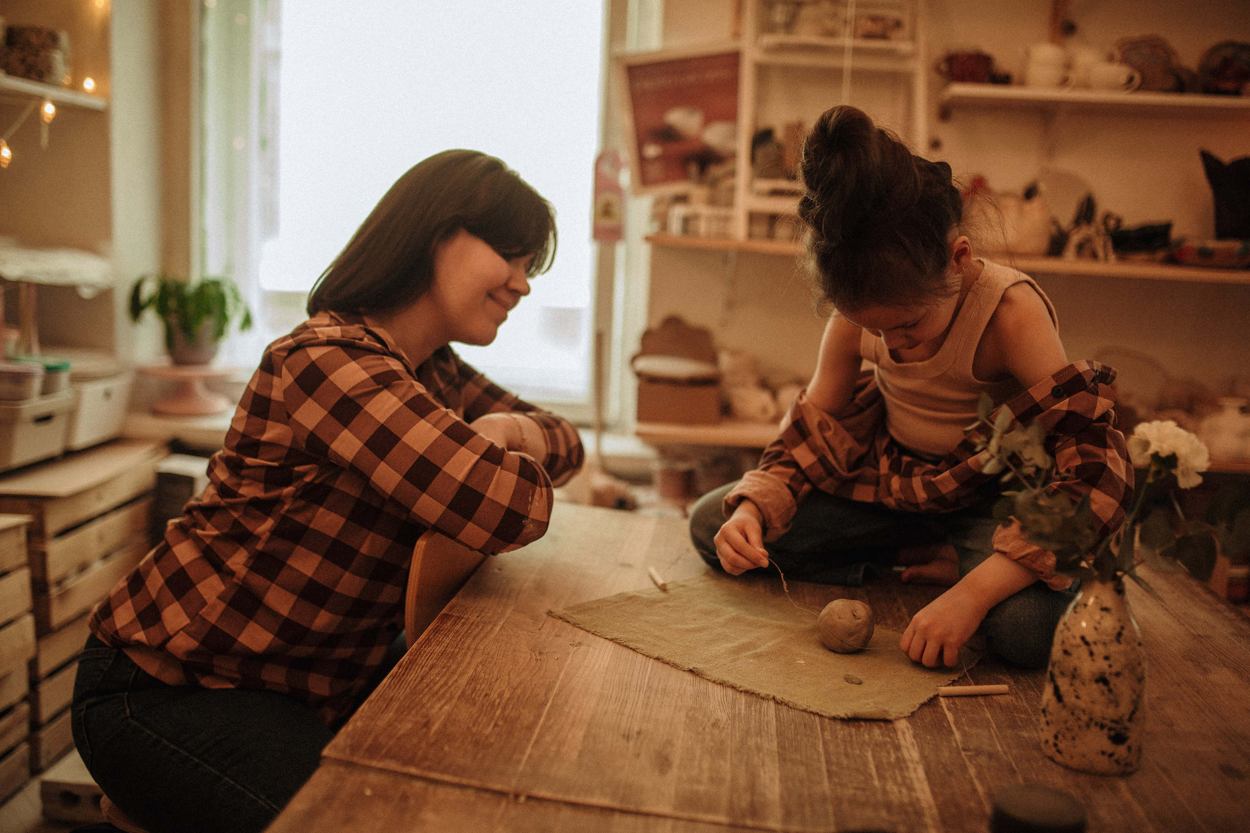 Дина & София гончарная. Семейный и Свадебный фотограф в Санкт-Петербурге Плохая Екатерина