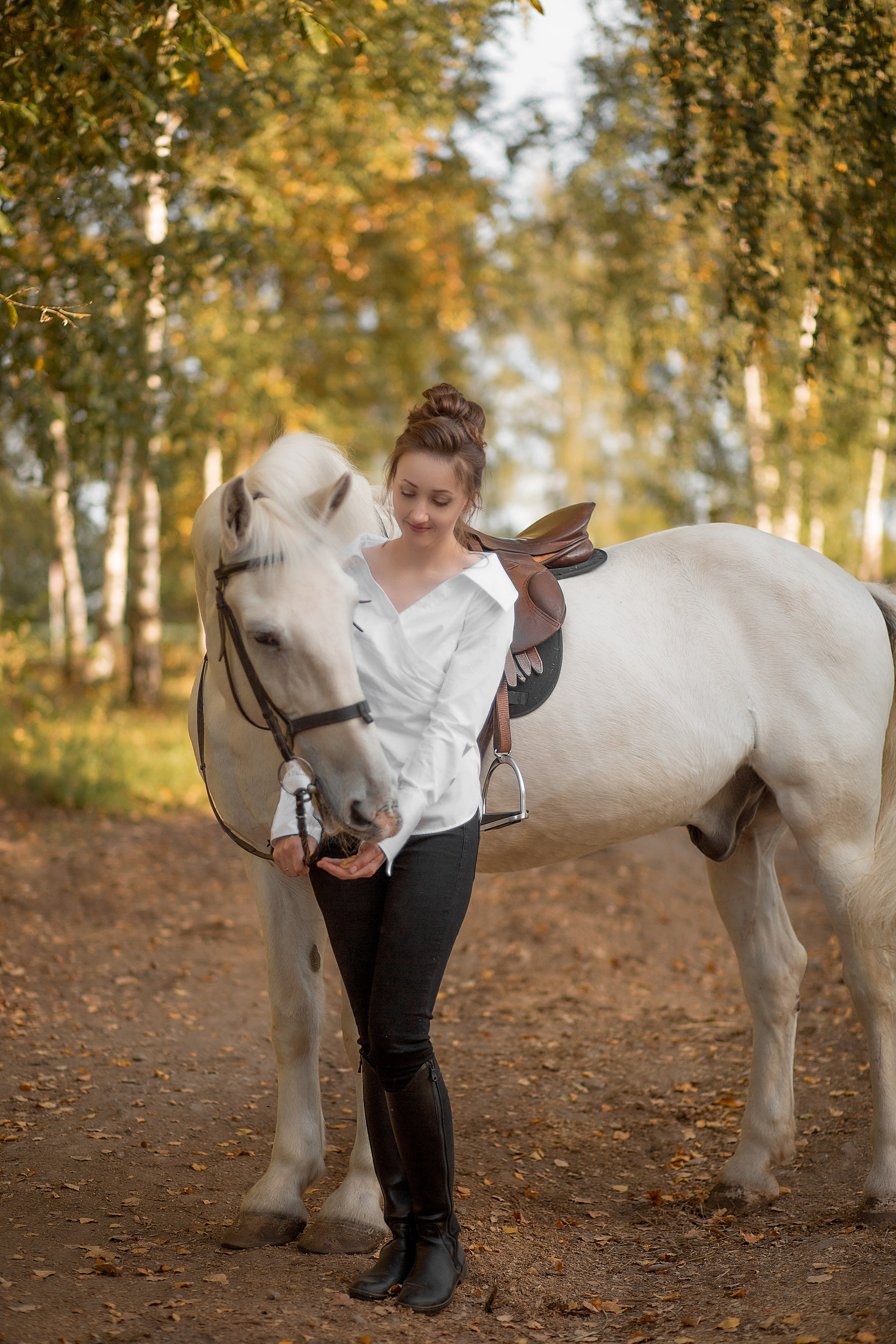 Ольга и Воробей. Фотосессия с лошадьми в Нижнем Новгороде
