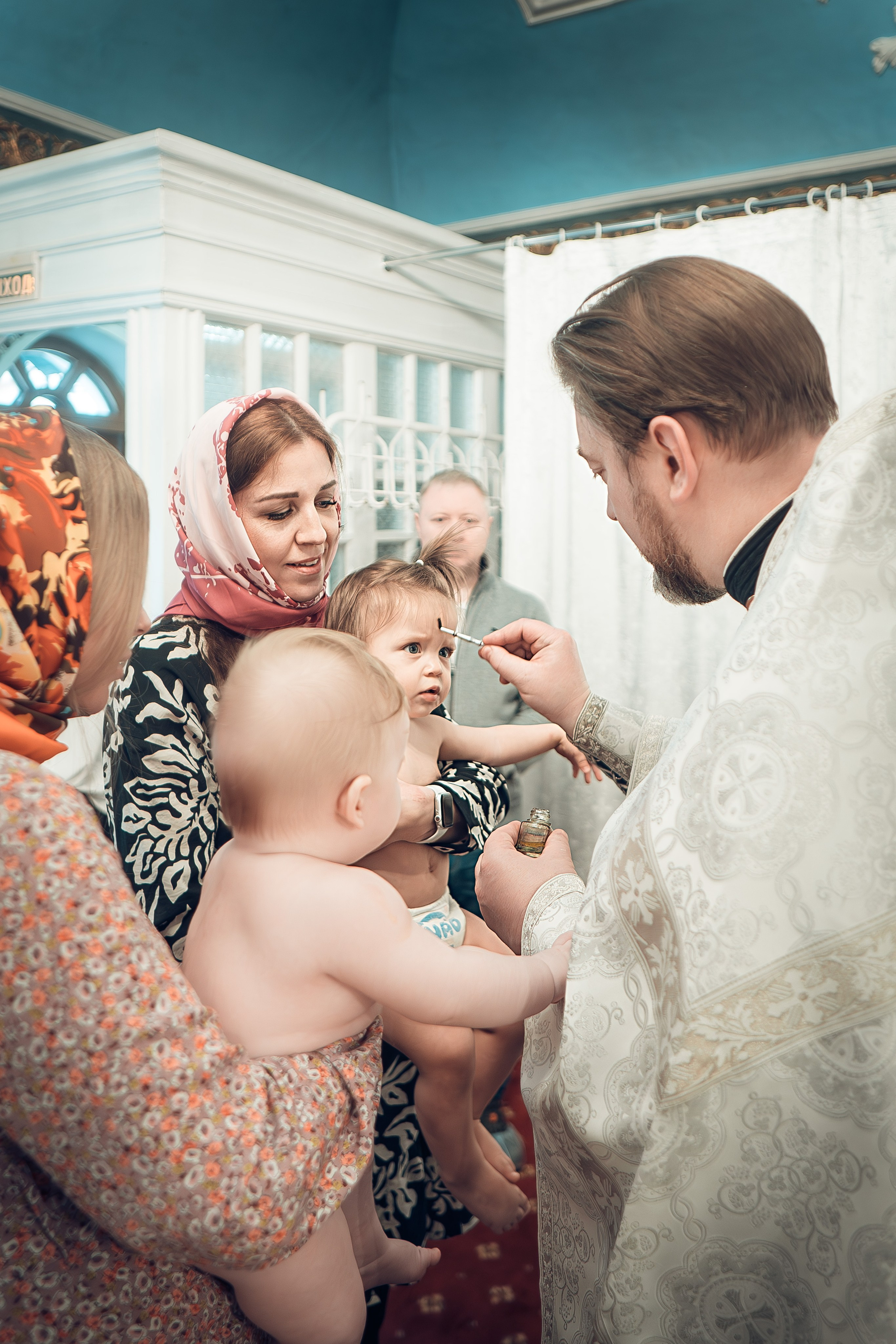 Таинство Крещения Артема, Ангелины и Адрианы