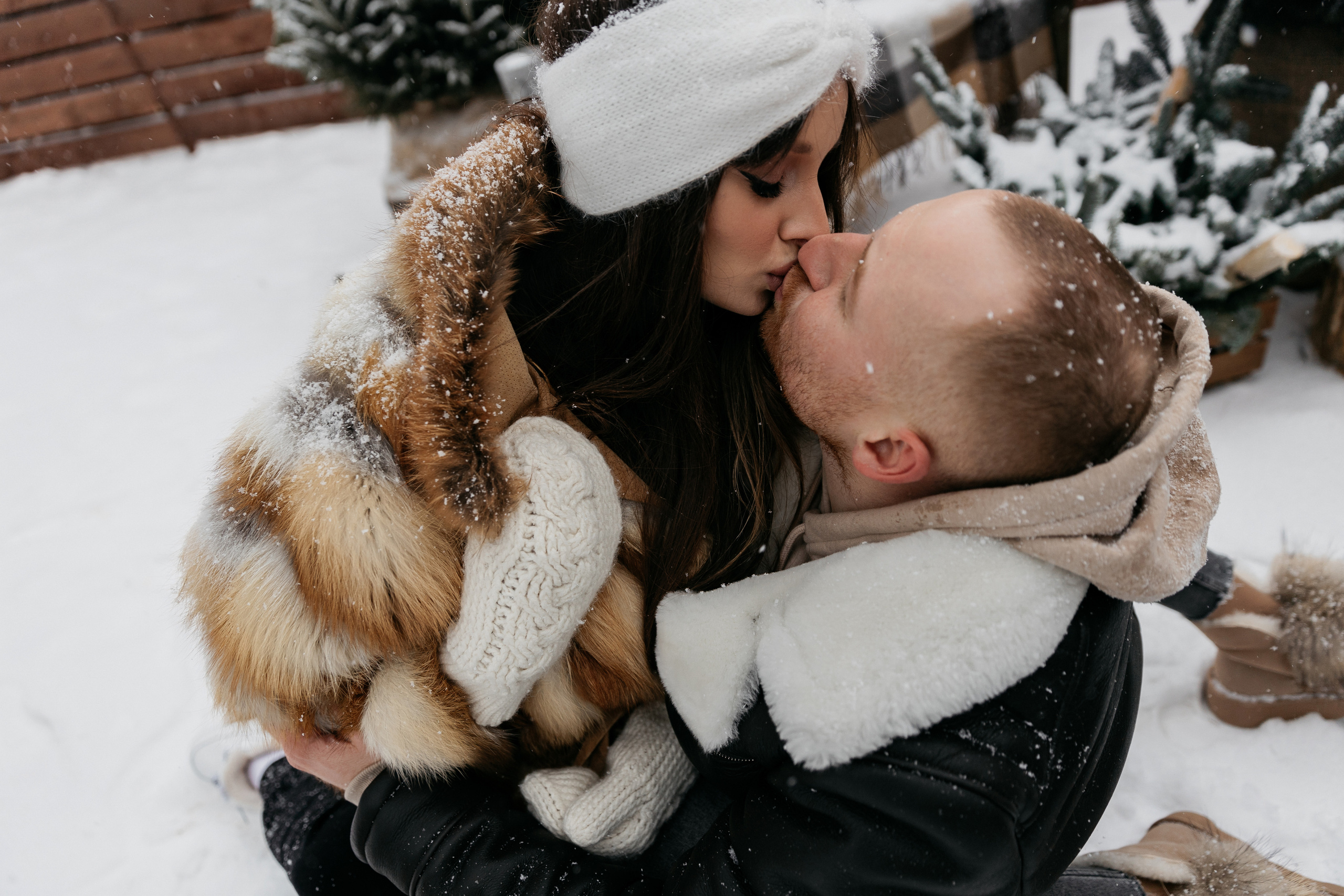 Анонс зимней фотосессии Алины и Никиты. Свадебный фотограф Домодедово Москва Катерина Алехина