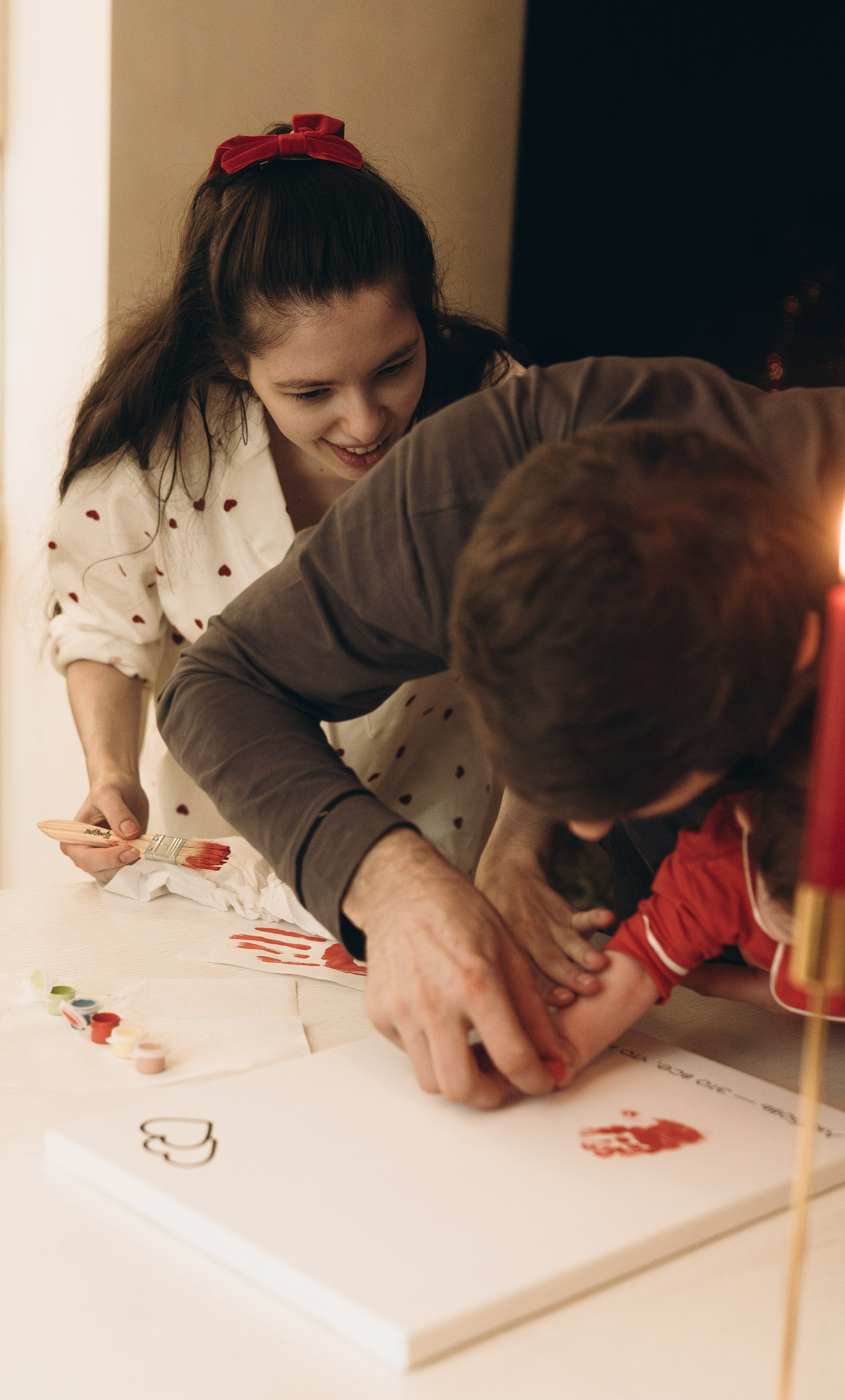 Домашняя Новогодняя история. Семейный, ньюборн фотограф, фотограф на роды в Москве, Виктория Тюльдюкова
