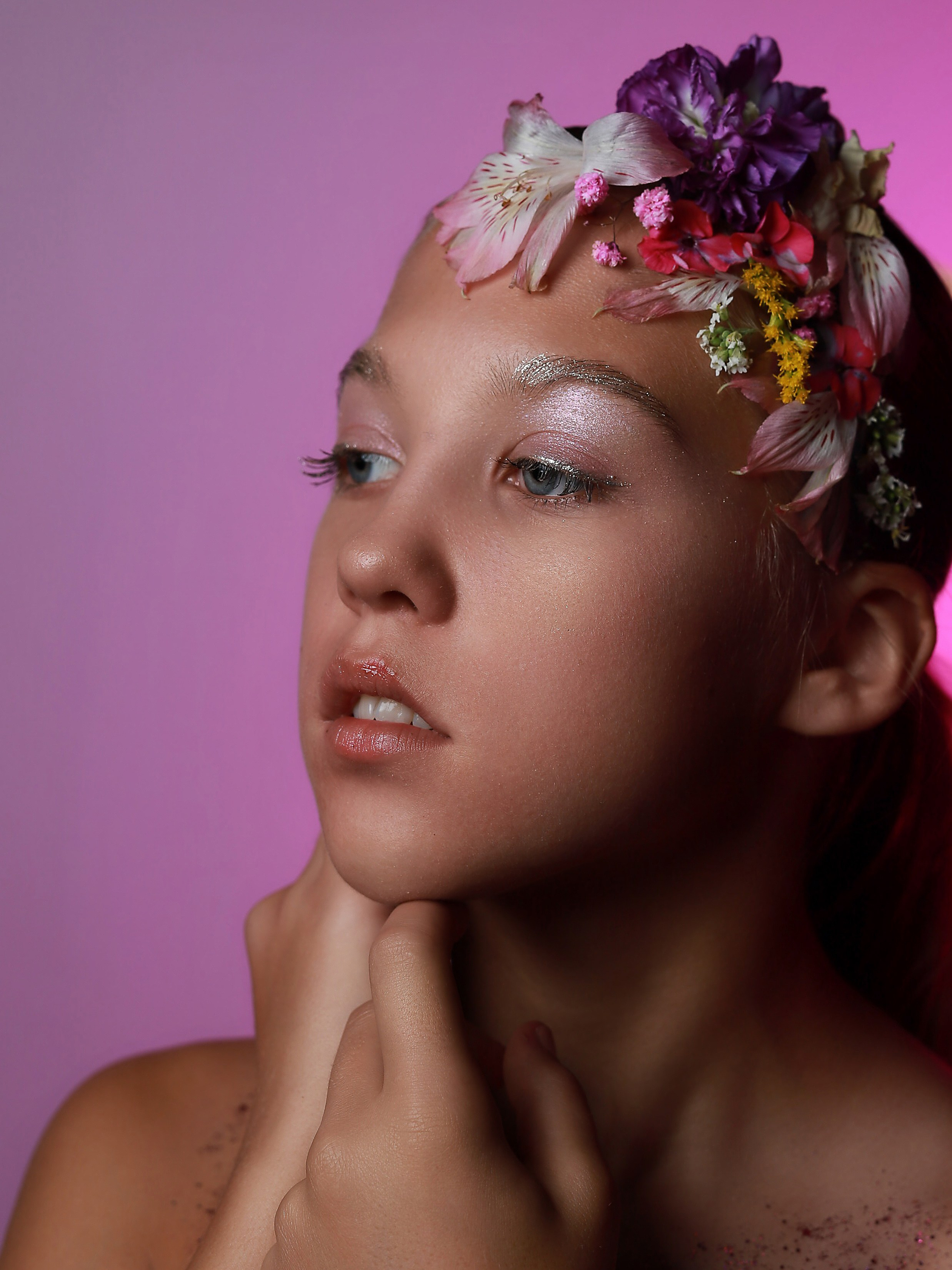 Портреты с цветами. Фотограф Юлия Мальцева