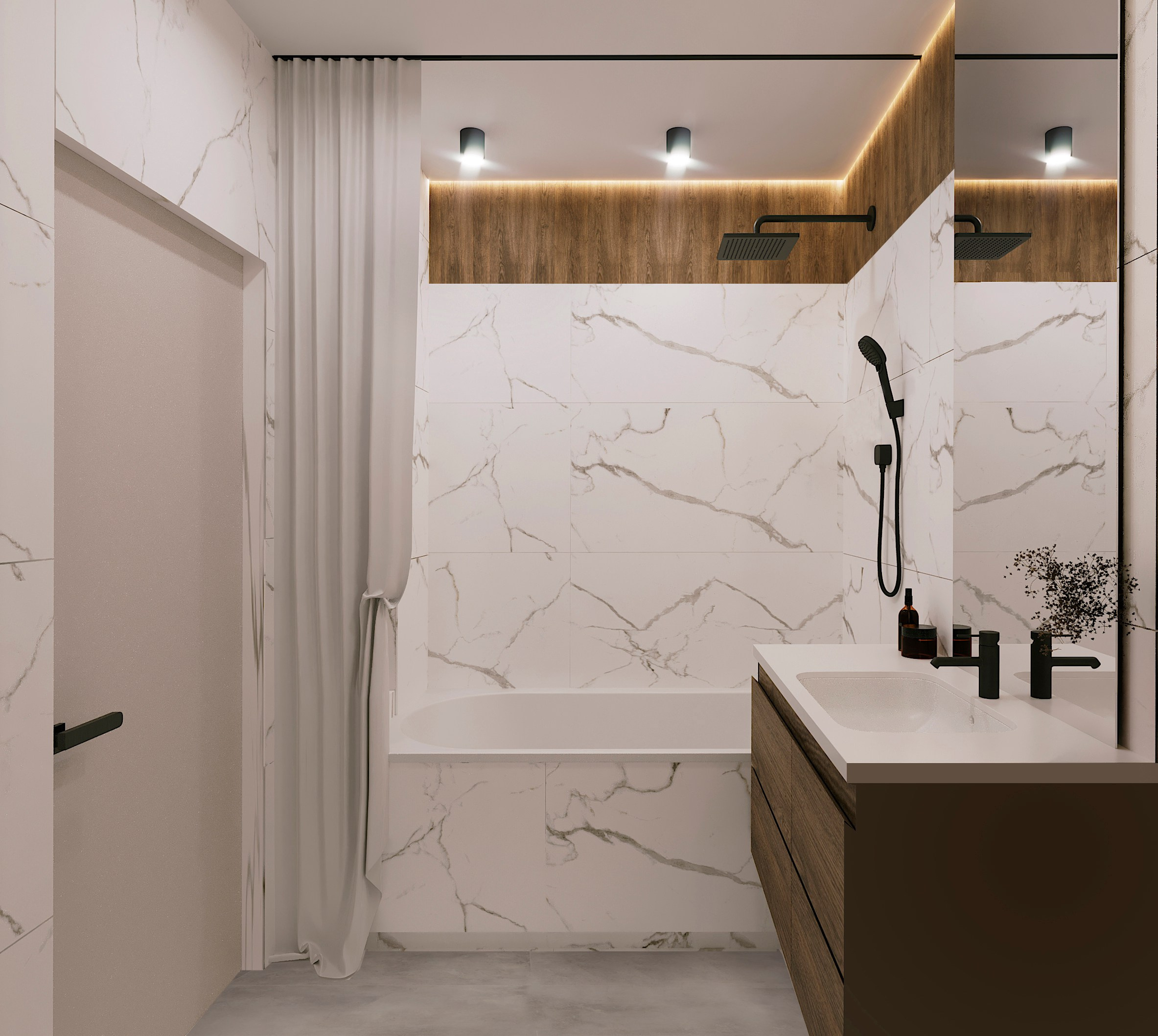 Современный интерьер с акцентами. Lina architector | Дизайн интерьера