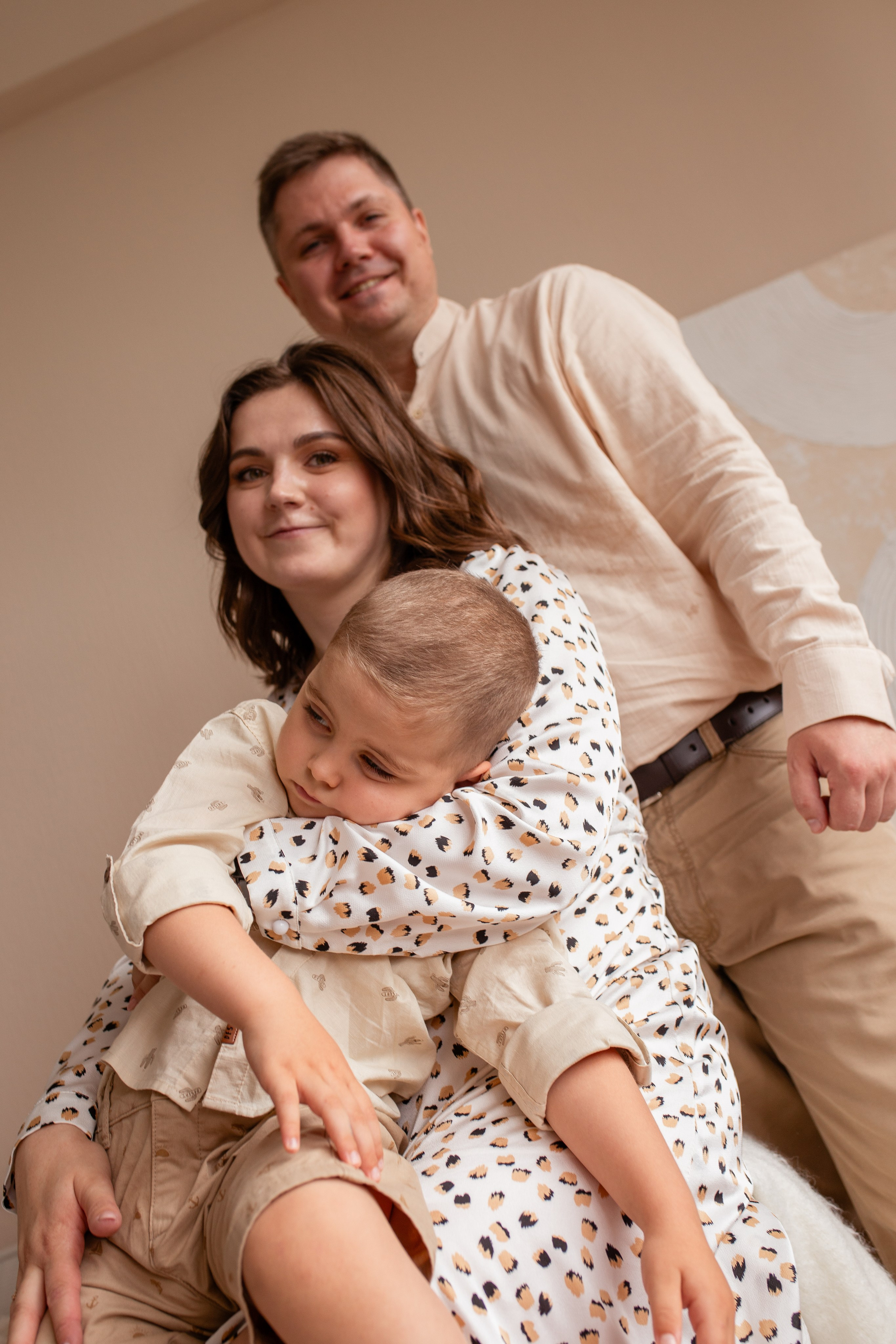 Надежда, Григорий и Ваня с семьёй