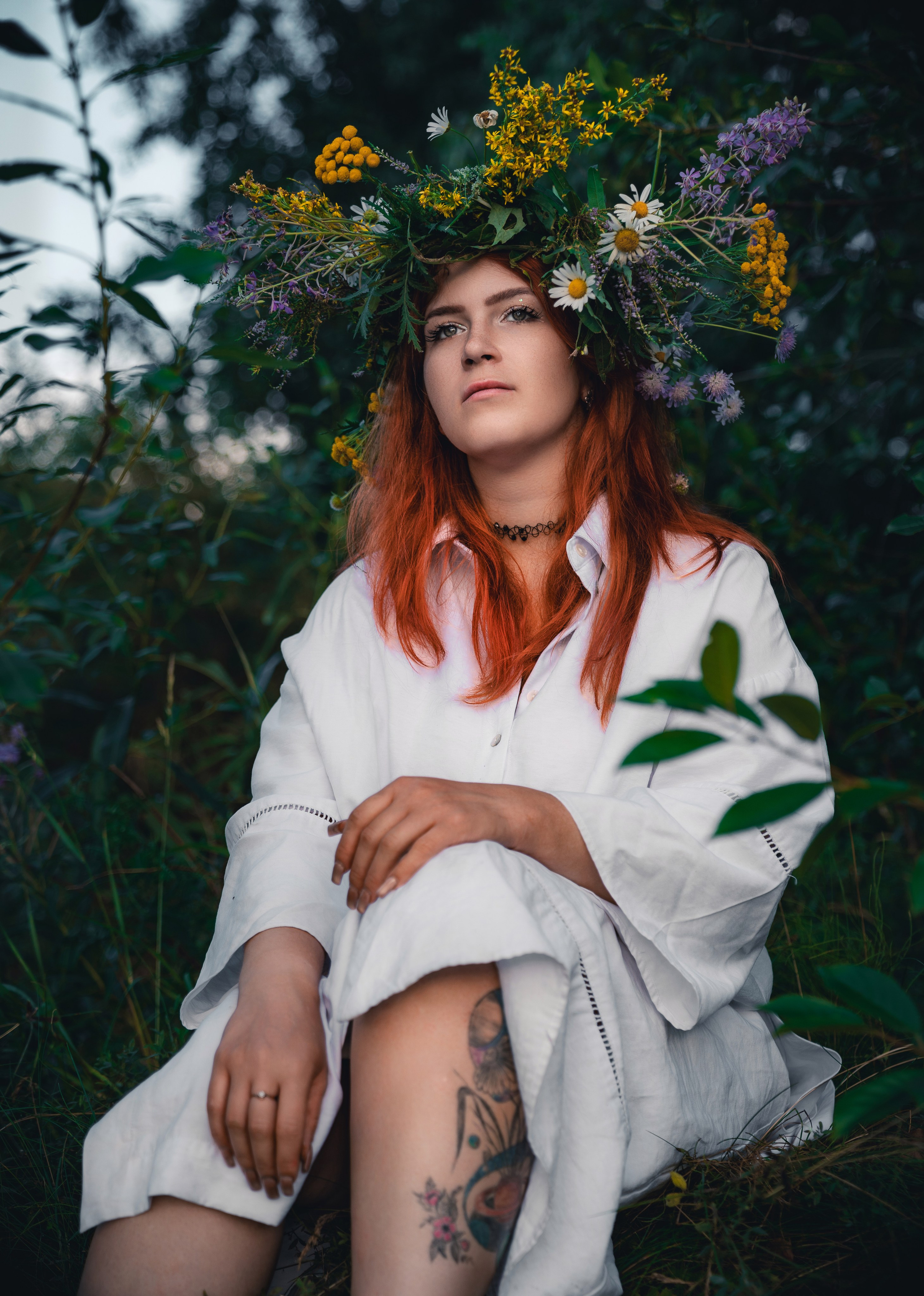 Фотосессия на природе, индивидуальная фотосессия на природе, летняя фотосессия, съемки на природе, съемки с венком, фотосессия с венком, фотосессия Иван Купала