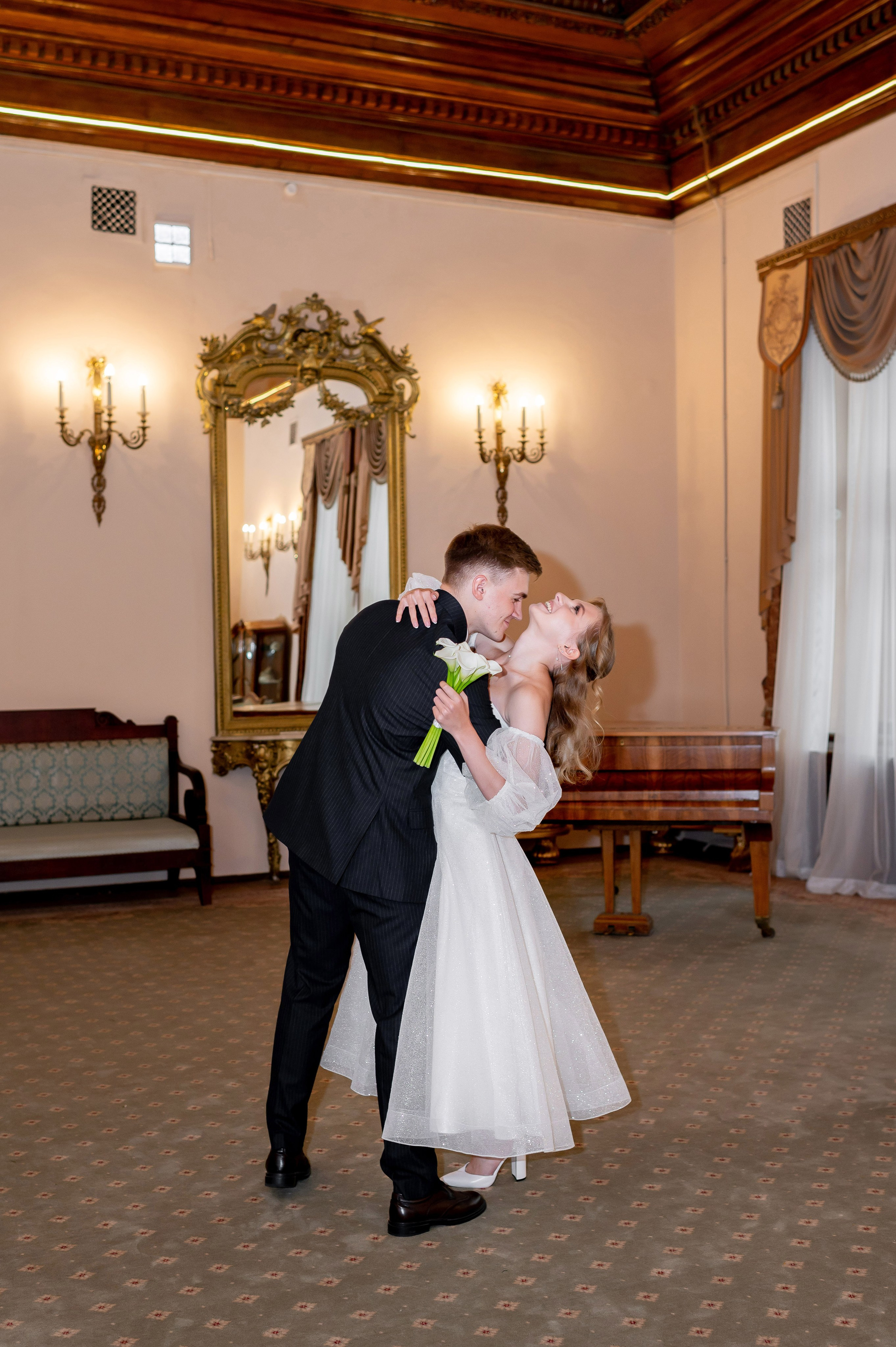 Анастасия и Михаил (Второй Дворец Бракосочетания на Фурштатской улице 52, фотосессия в Таврическом парке). Портретный, семейный и свадебный фотограф в Санкт-Петербурге и в Пушкине Ширяев Денис