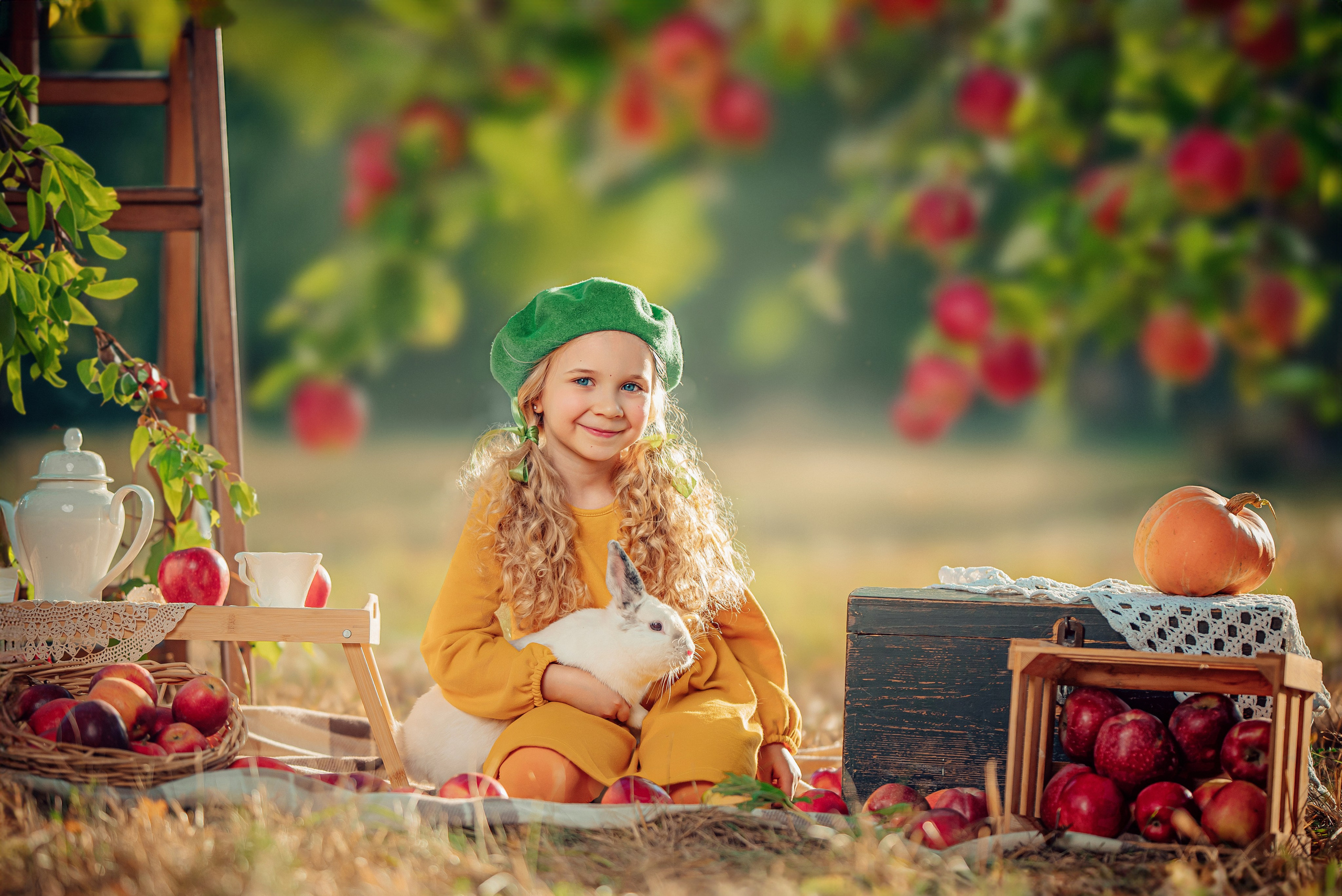 21.09 Фотодень с яблоками. Семейный фотограф в Краснодаре