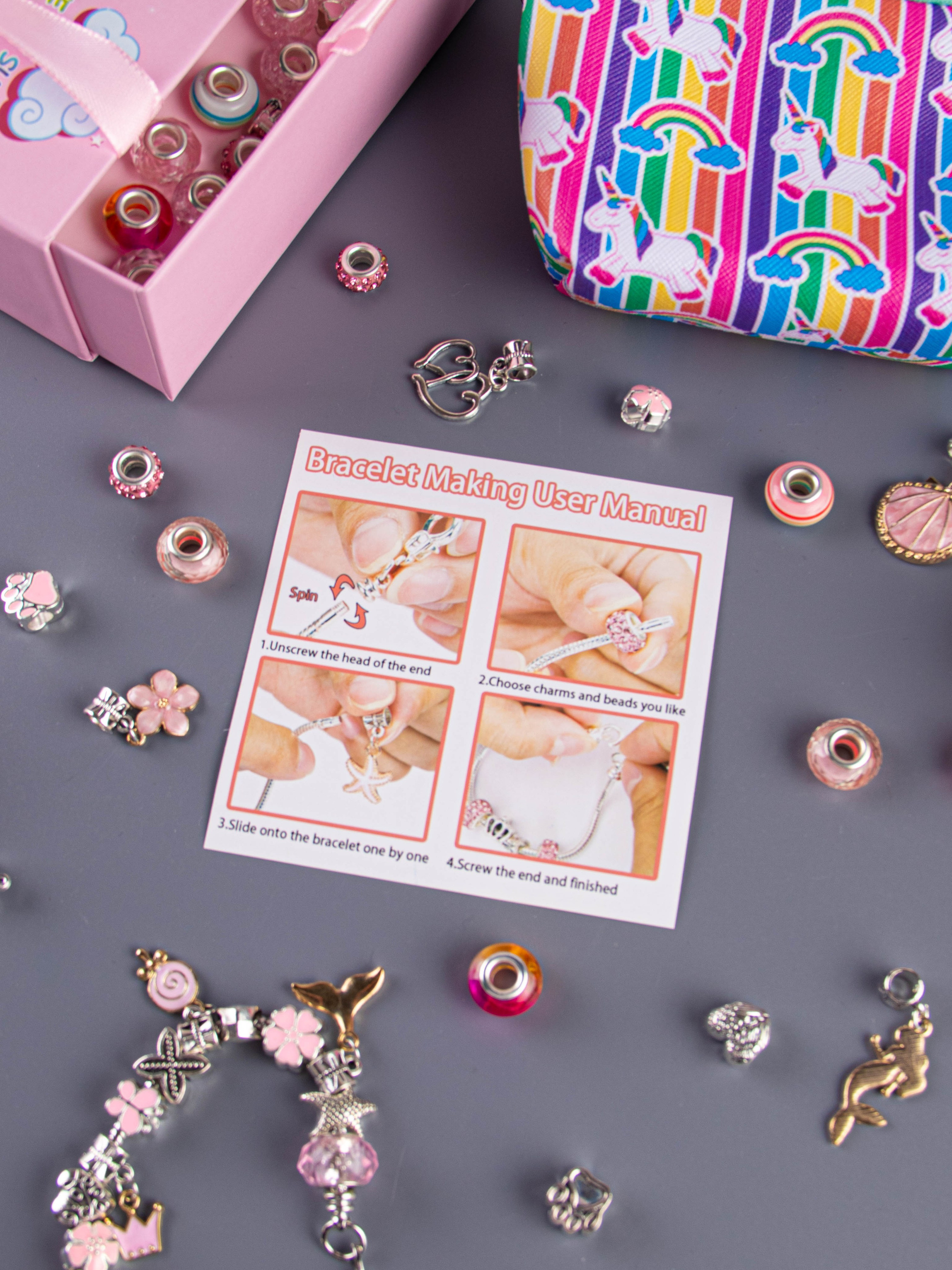 Наборы по созданию браслетов (розовый). «Матрица»