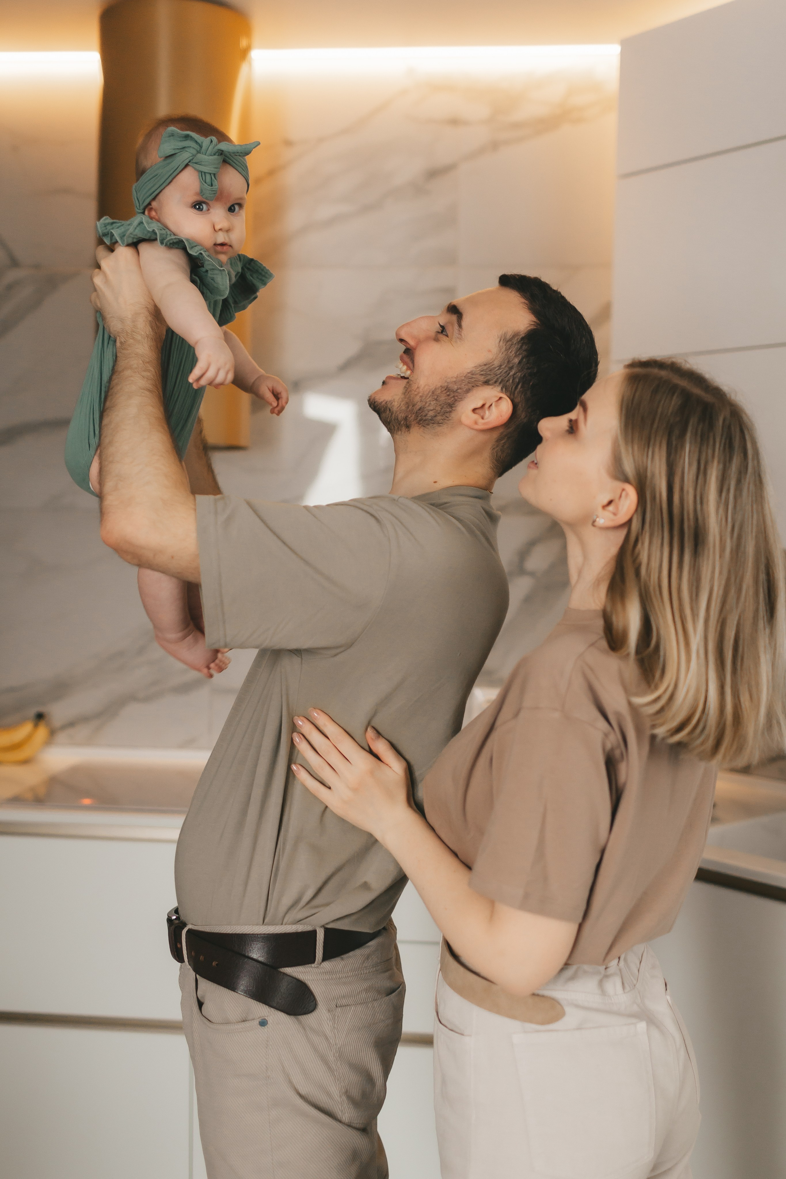 Женя, Юля и Вероника (домашняя фотосессия). Семейный и детский фотограф и видеограф в Москве, Дрокина Наталья