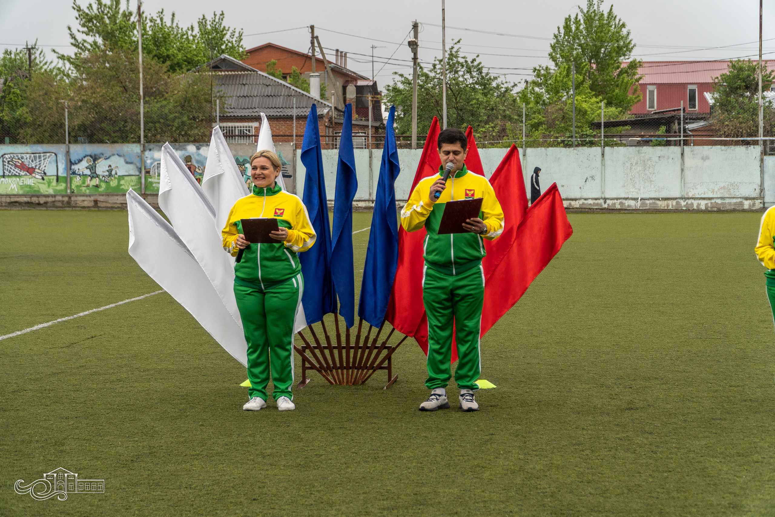 Открытие футбольного матча 1 тура Кубка губернатора Краснодарского края. Новотитаровский Дом культуры