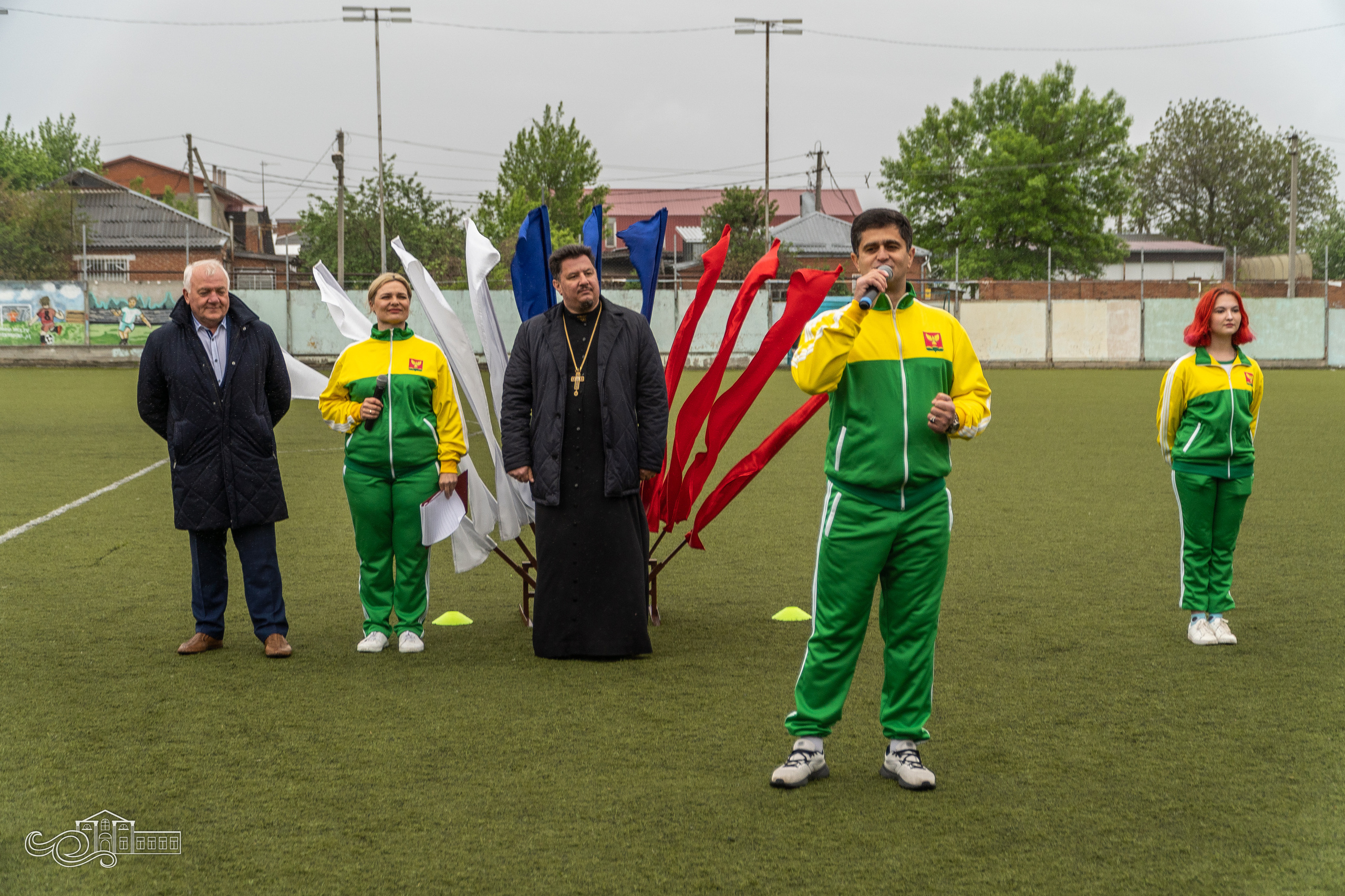 Открытие футбольного матча 1 тура Кубка губернатора Краснодарского края. Новотитаровский Дом культуры