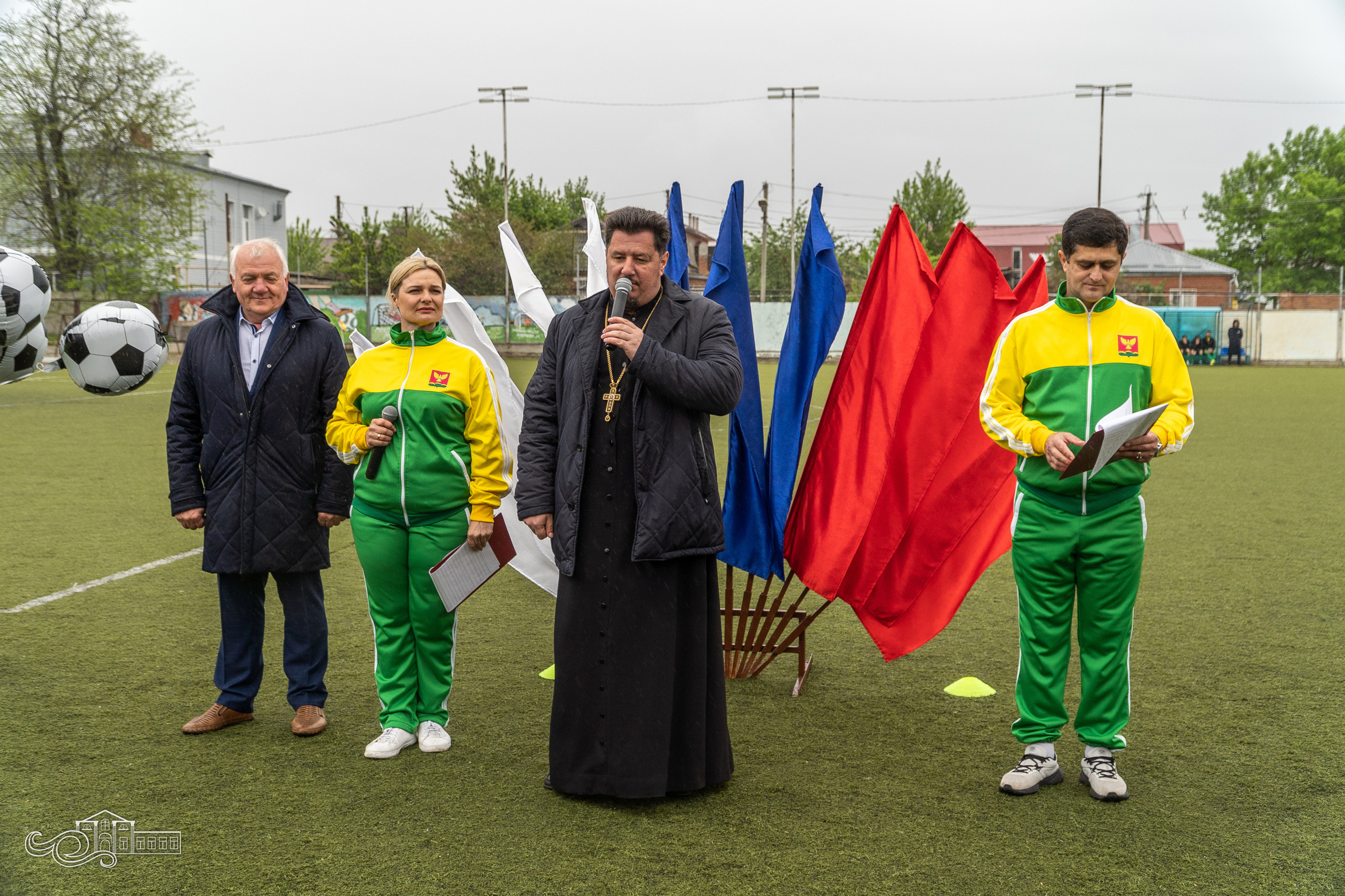 Открытие футбольного матча 1 тура Кубка губернатора Краснодарского края. Новотитаровский Дом культуры