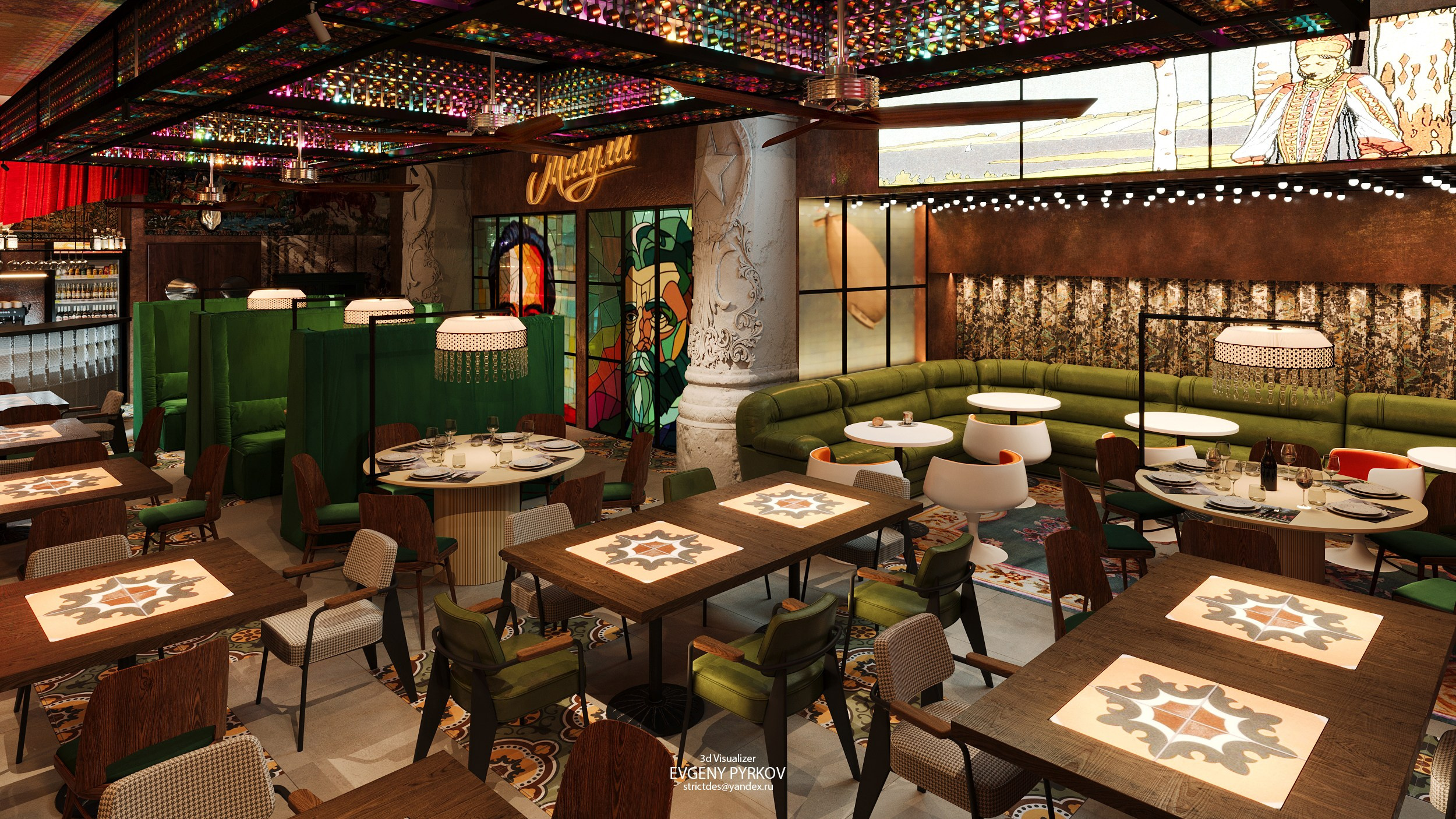 Бар Жигули. Клиент Svоё Buro. Евгений Пырков — 3d визуализатор интерьеров и экстерьеров России