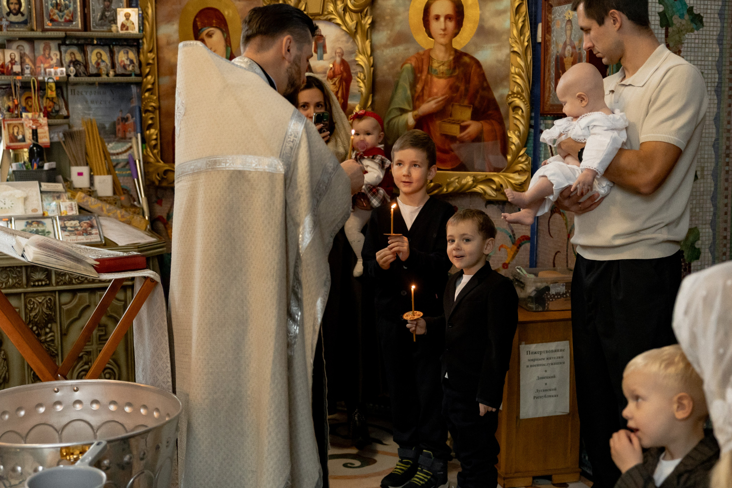 Крещение Ивана в часовне Серафима Саровского
