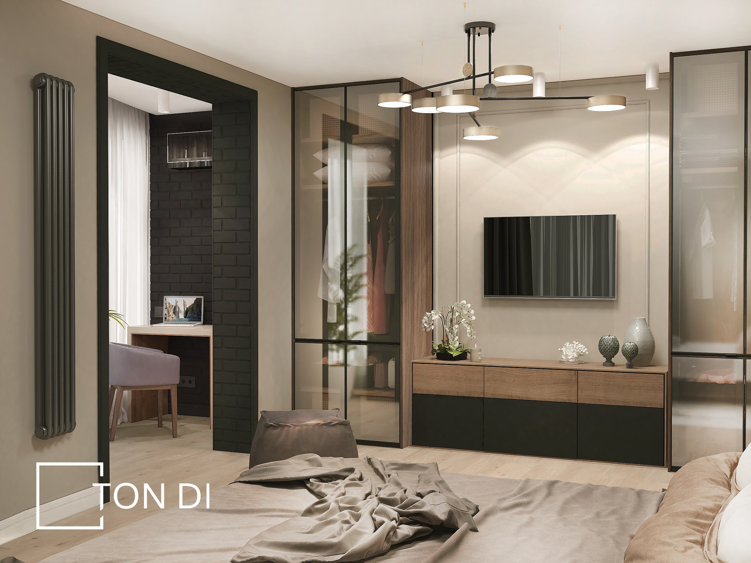 Спальня для молодой пары г. Краснодар. Дизайнер интерьера квартир и частных домов