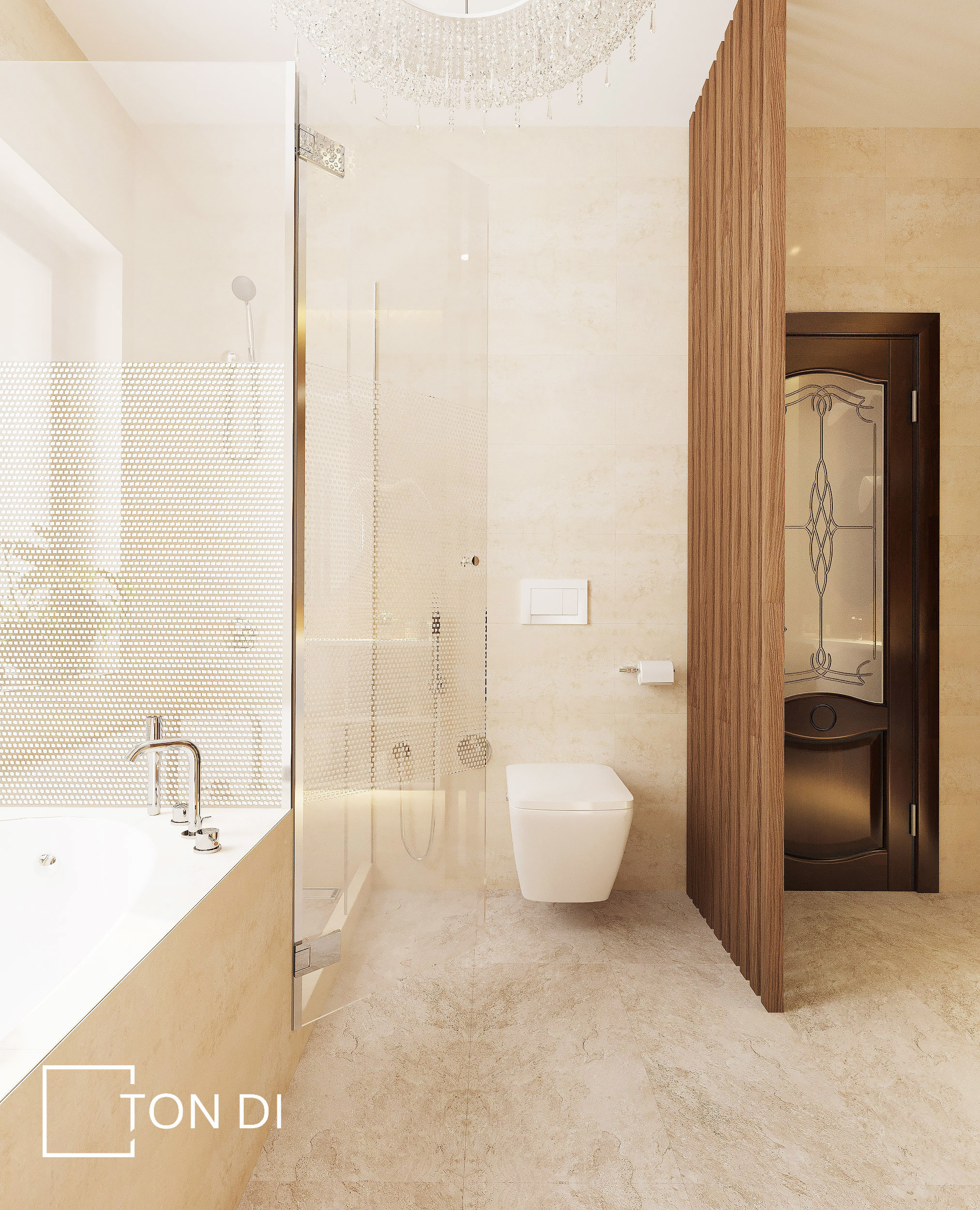 Дизайн-проект ванных комнат для семейной пары М&М г. Краснодар. Дизайнер интерьера квартир и частных домов