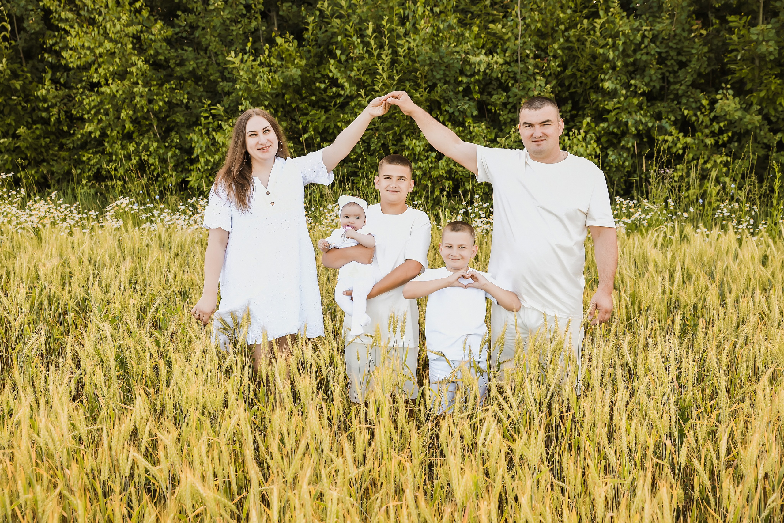 Семейная в колосках. Школьный и детский фотограф Старожилово