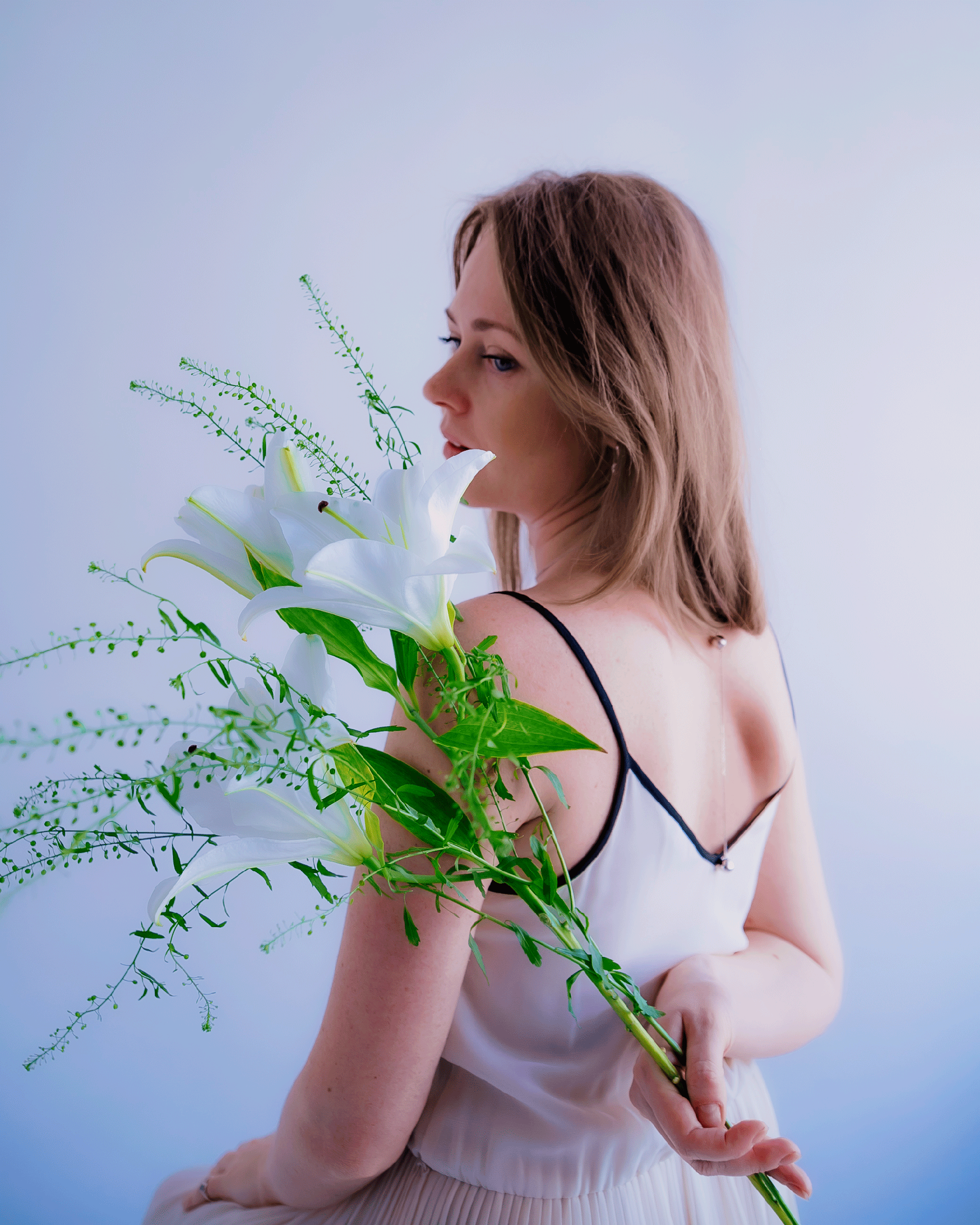 Портретная сьемка с лилией Санкт-Петербург. Фотограф Санкт-Петербург Макарова Дарья