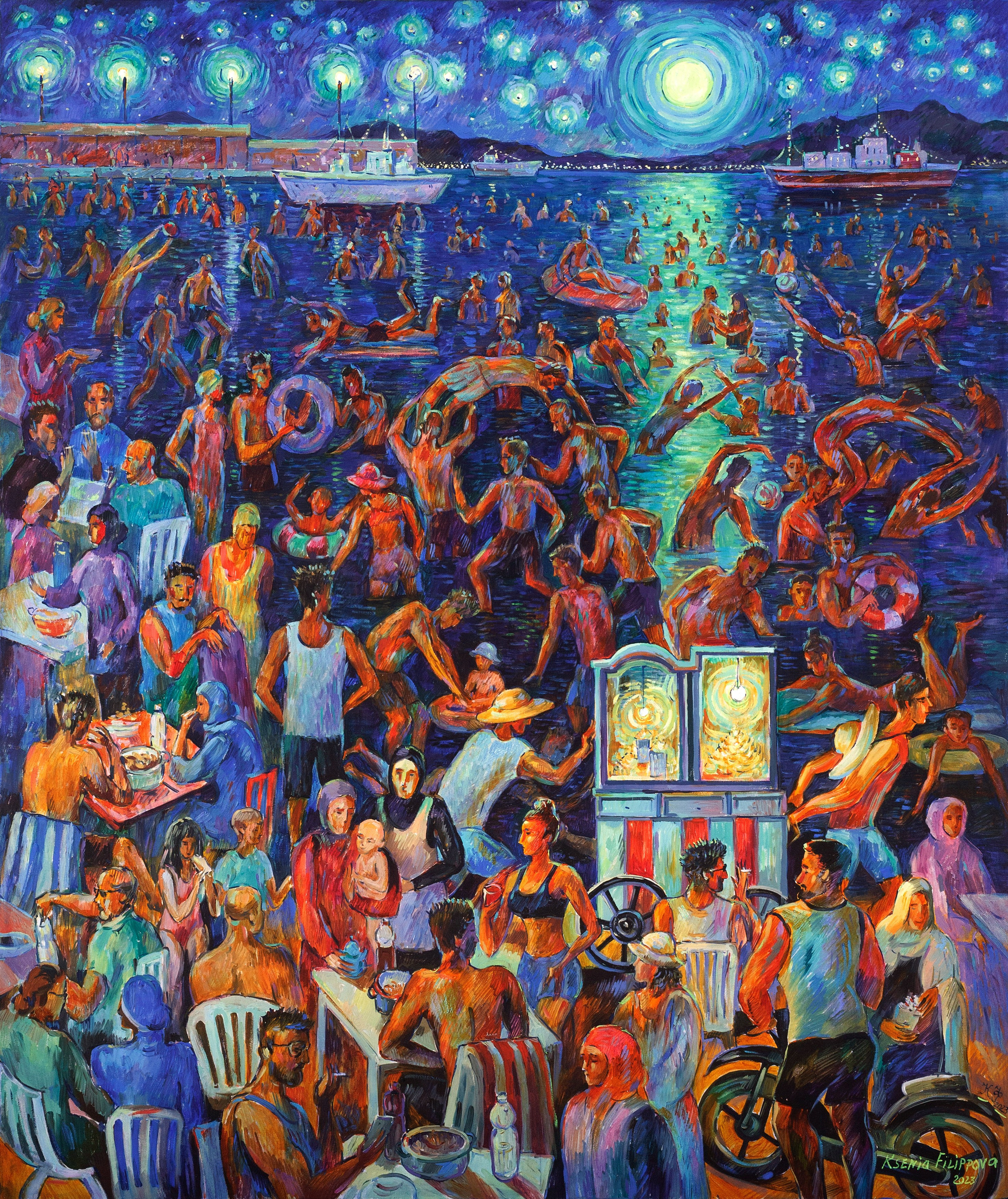 Sidi bou Said (exhibition at Galerie Saladin). Artist Ksenia Filippova