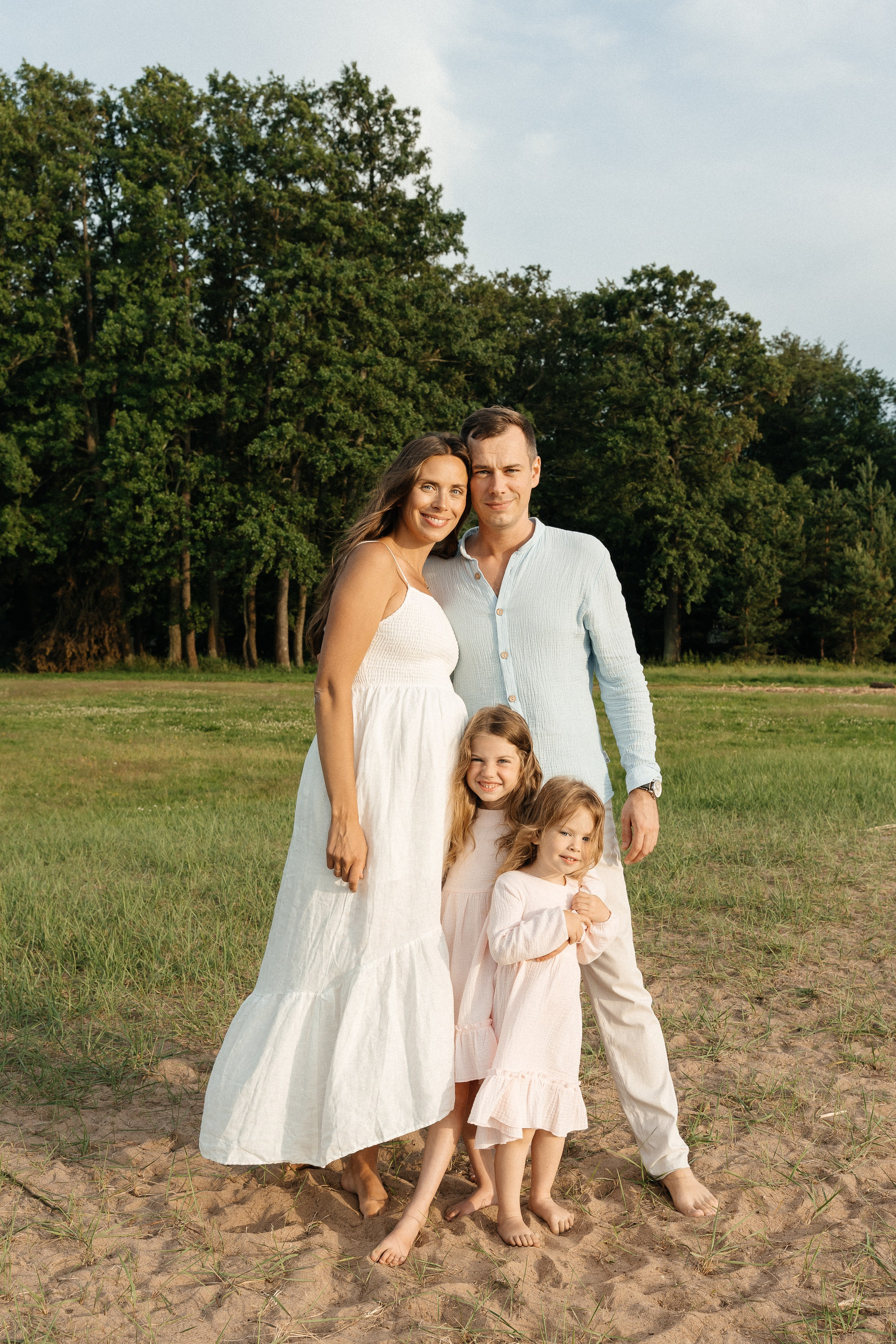 Папа, мама и три дочки. Семейный фотограф в Санкт-Петербурге Виталия Белова