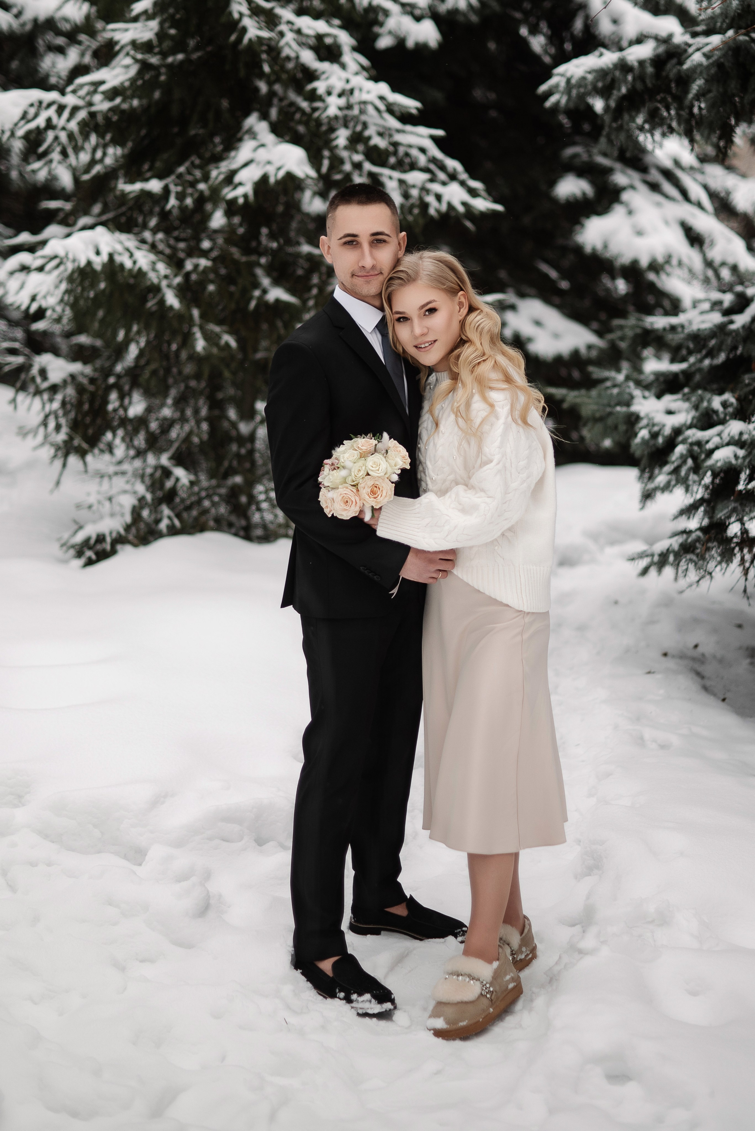 Александра и Алексей, роспись и прогулка зимой. Свадебный и портретный фотограф в Липецке Юлия Свит