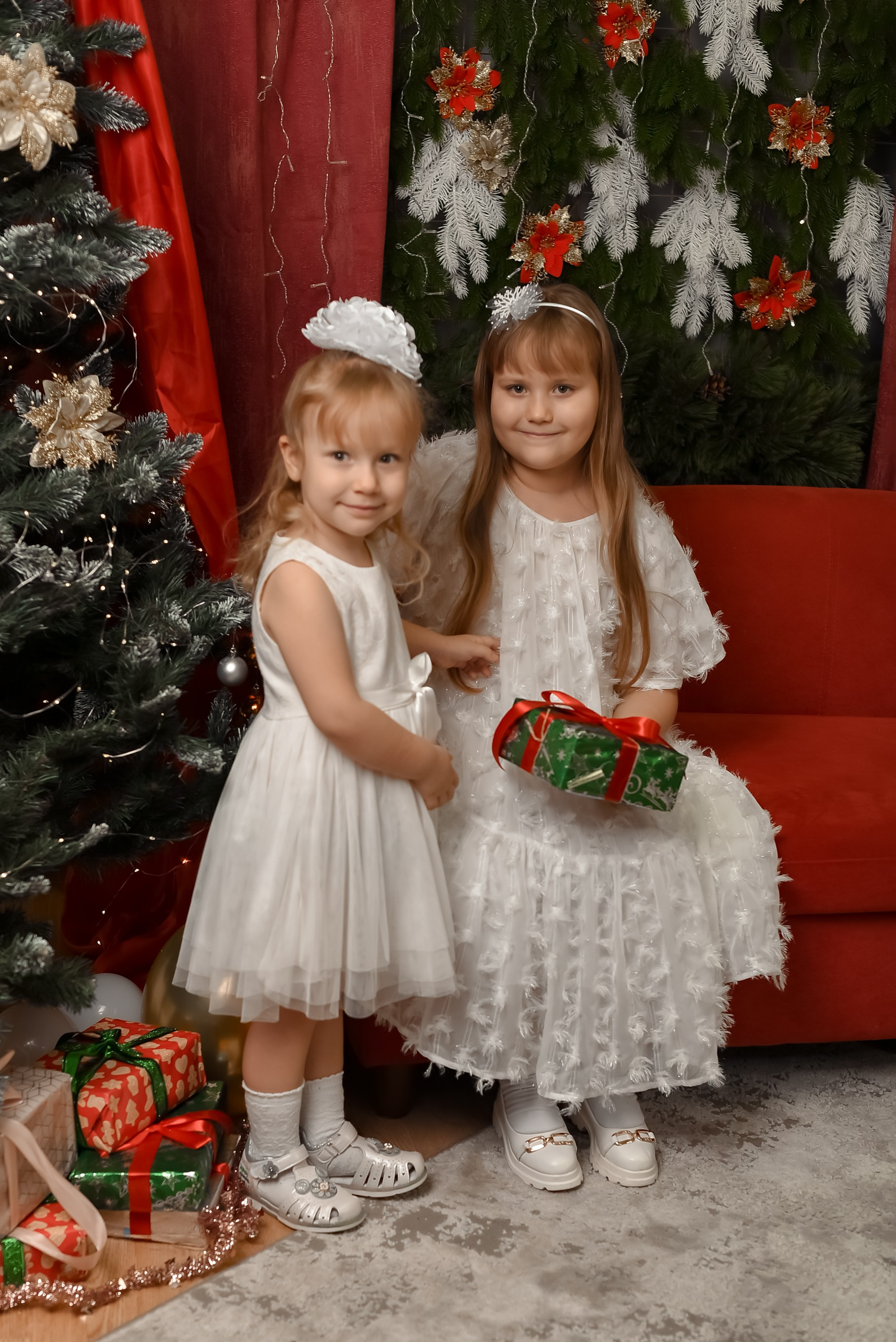 Новогодняя семейная фотосессия 2026 г. Фотограф Тула творческие фотосессии недорого Ольга Ромашина