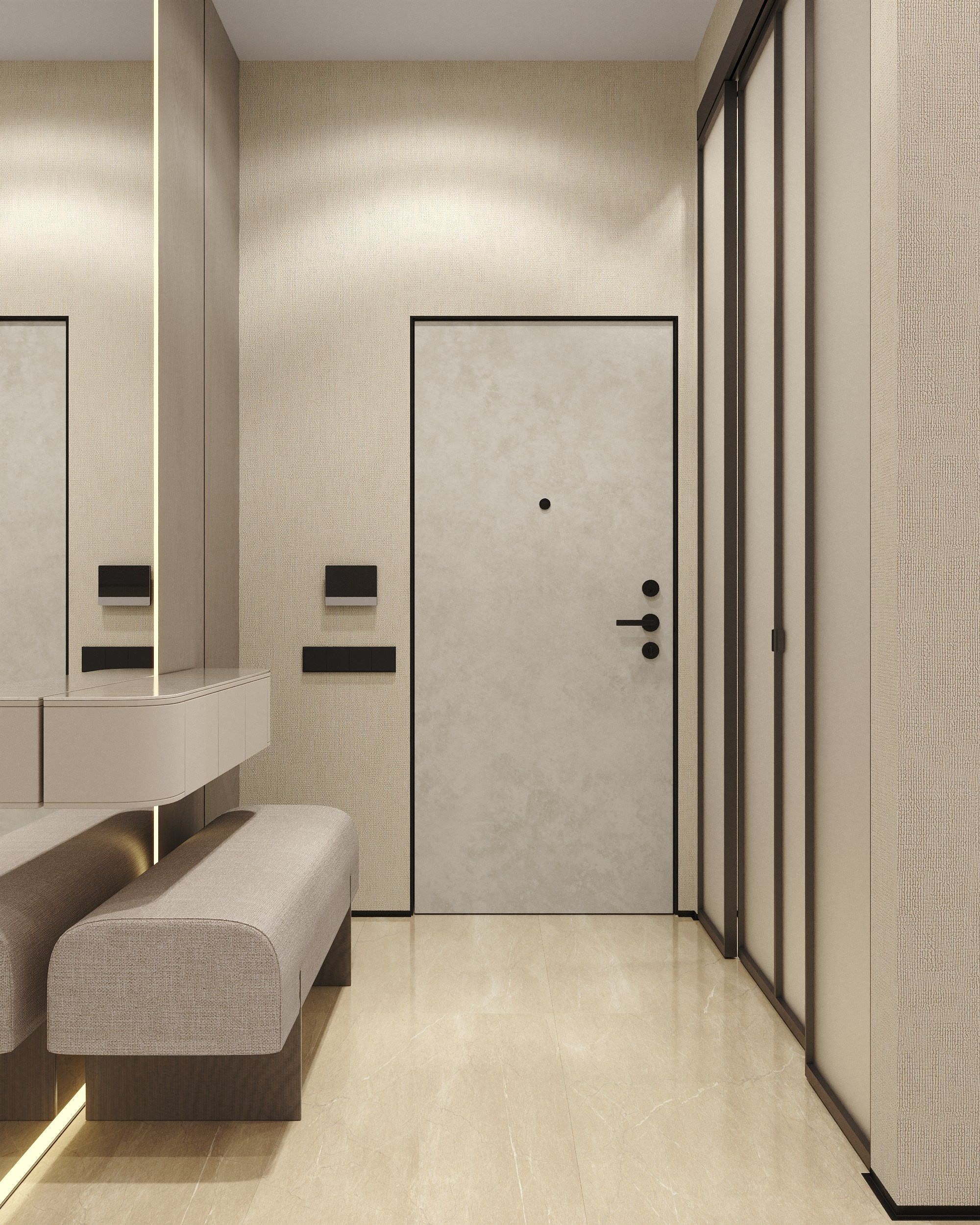 Serenity in Light & Beige. 3D Визуализация