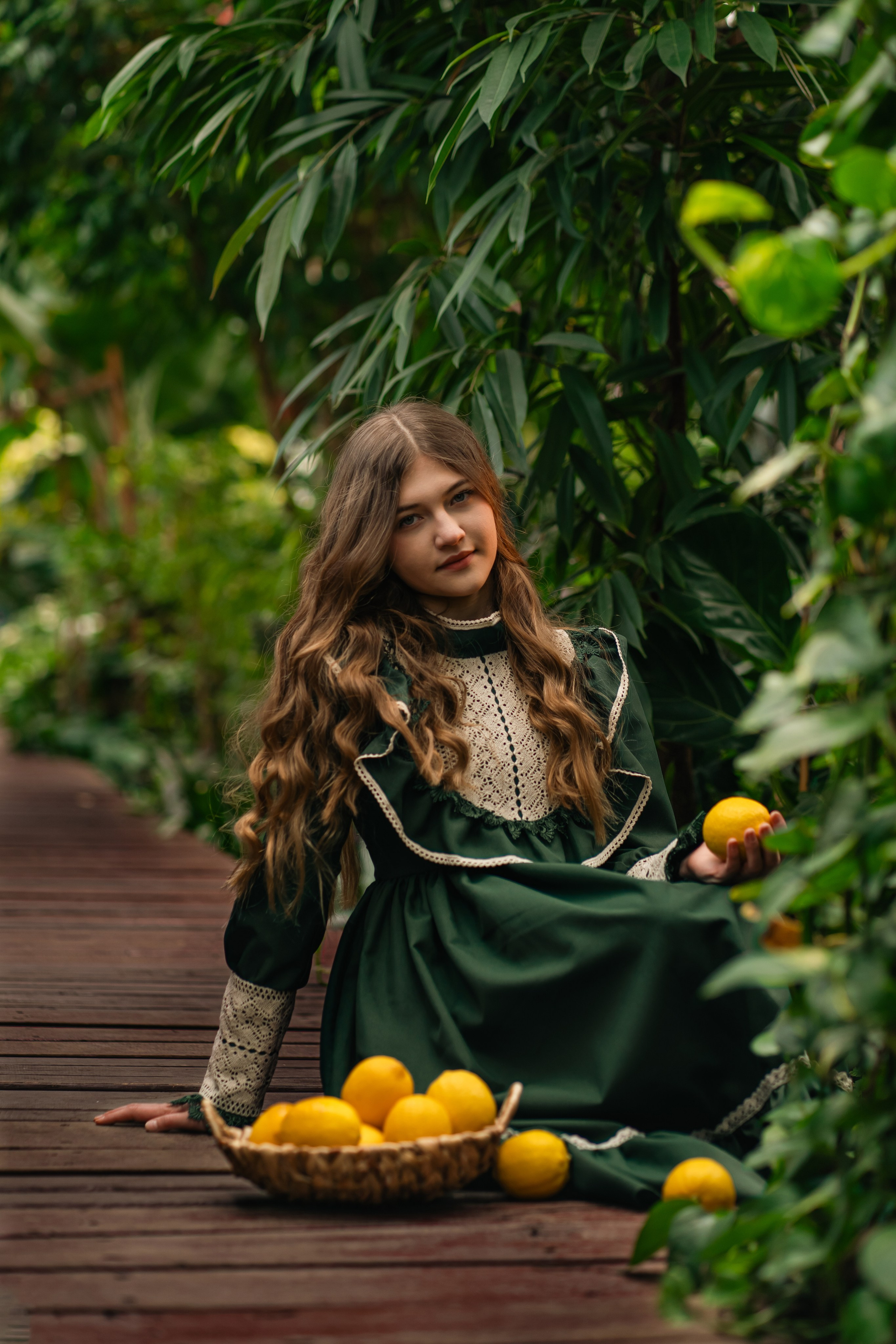 Девушка в цветочной оранжерее. Фотограф Мария N Екатеринбург
