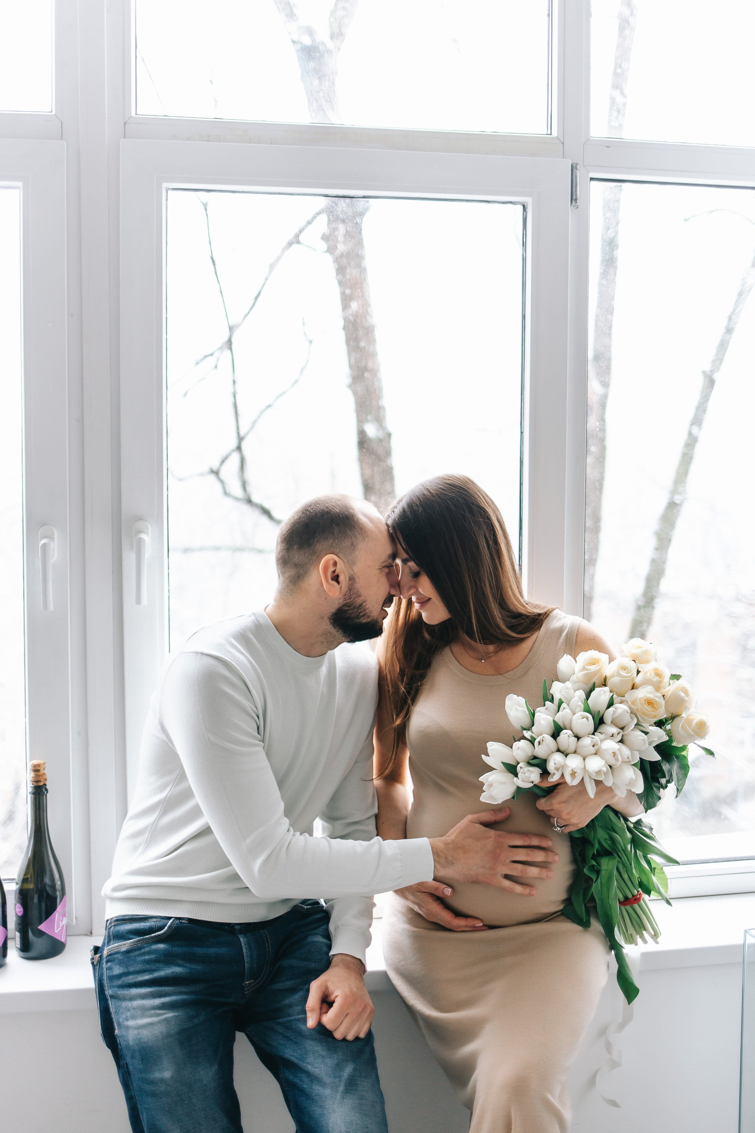 Фотоссесия беременности + гендер пати в студии. Свадебный и семейный фотограф в Краснодар, Россия