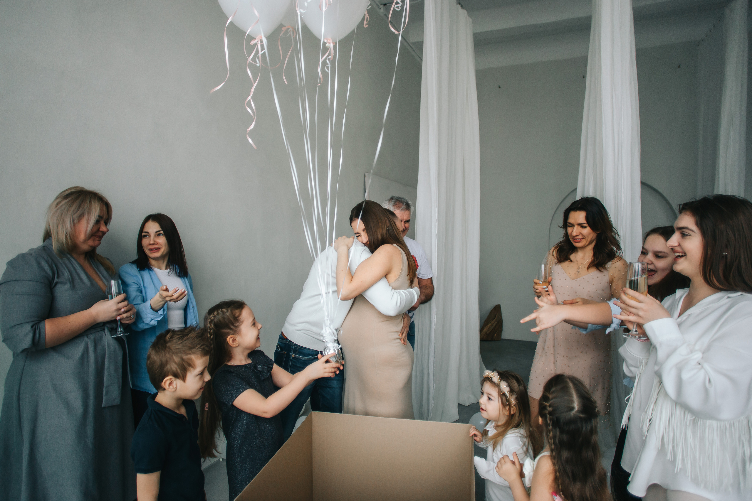 Фотоссесия беременности + гендер пати в студии. Свадебный и семейный фотограф в Краснодар, Россия