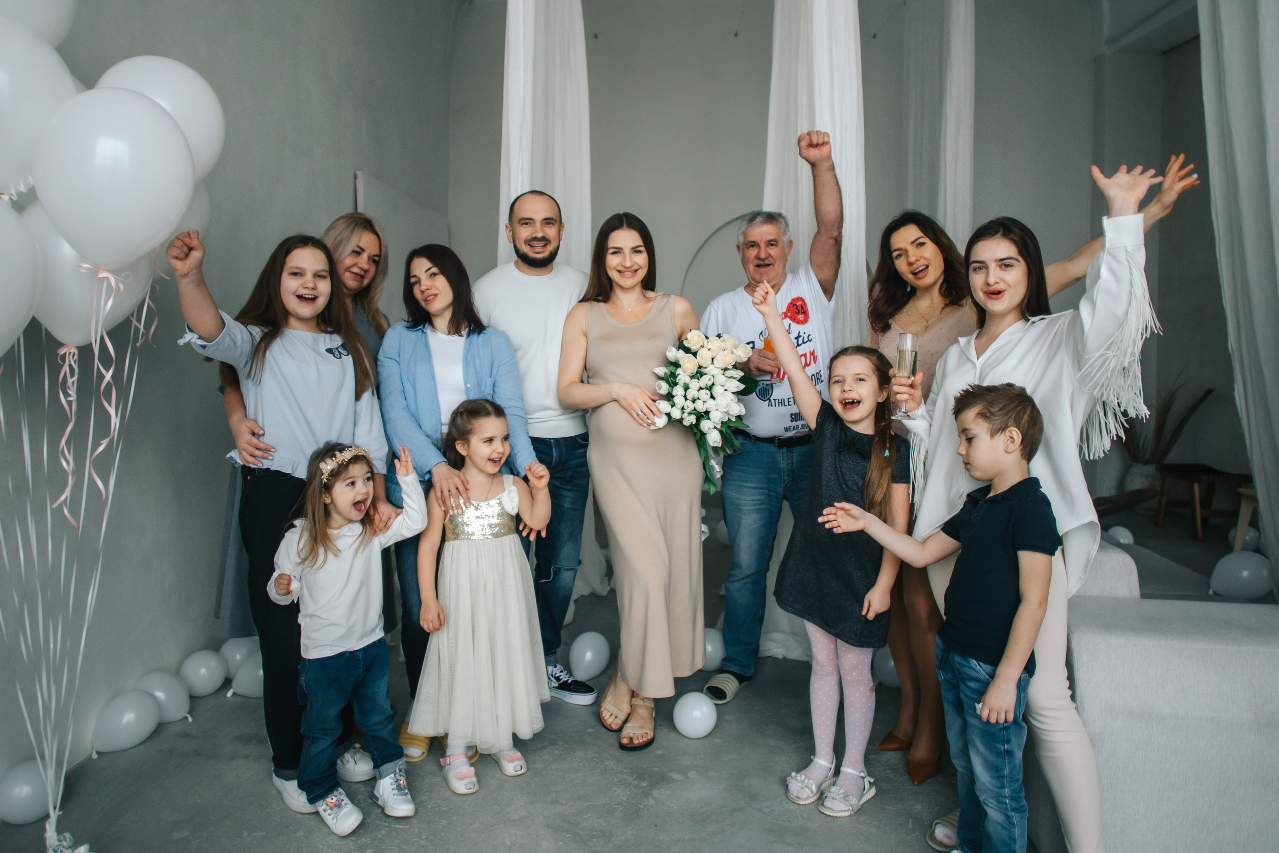 Фотоссесия беременности + гендер пати в студии. Свадебный и семейный фотограф в Краснодар, Россия