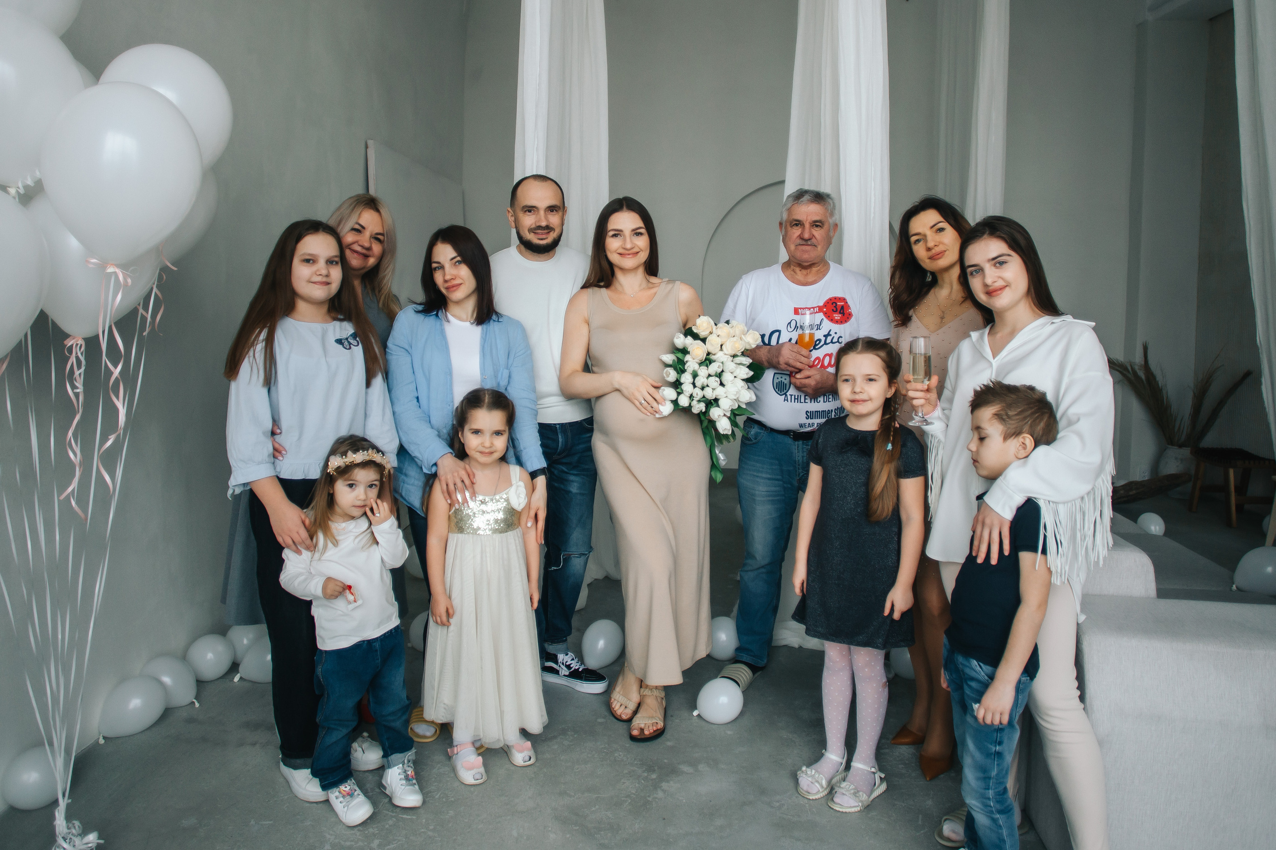 Фотоссесия беременности + гендер пати в студии. Свадебный и семейный фотограф в Краснодар, Россия