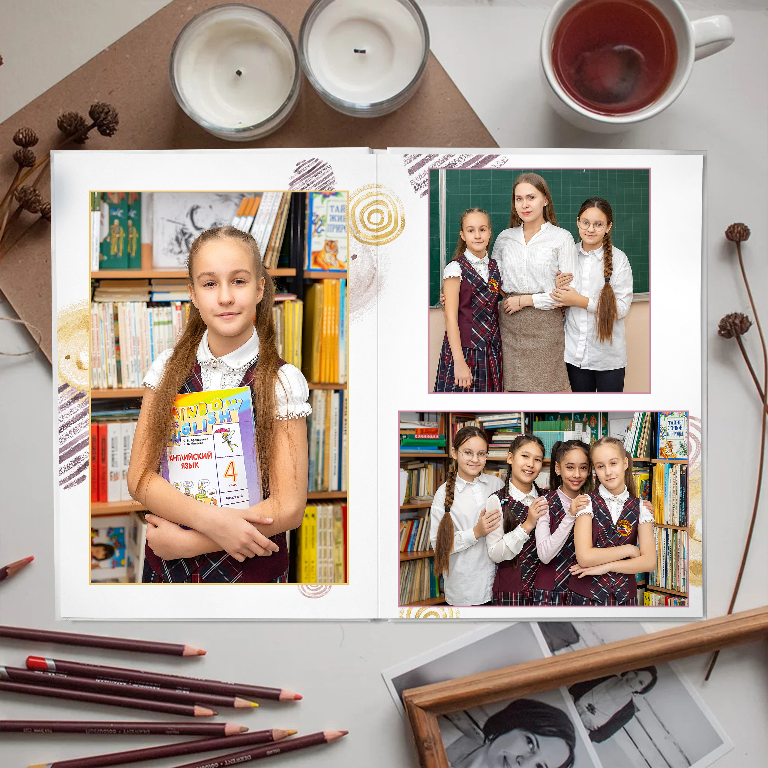 Дизайн «Акварельные круги». Стильный выпускной альбом Владивосток фотограф Вероника Мигачева