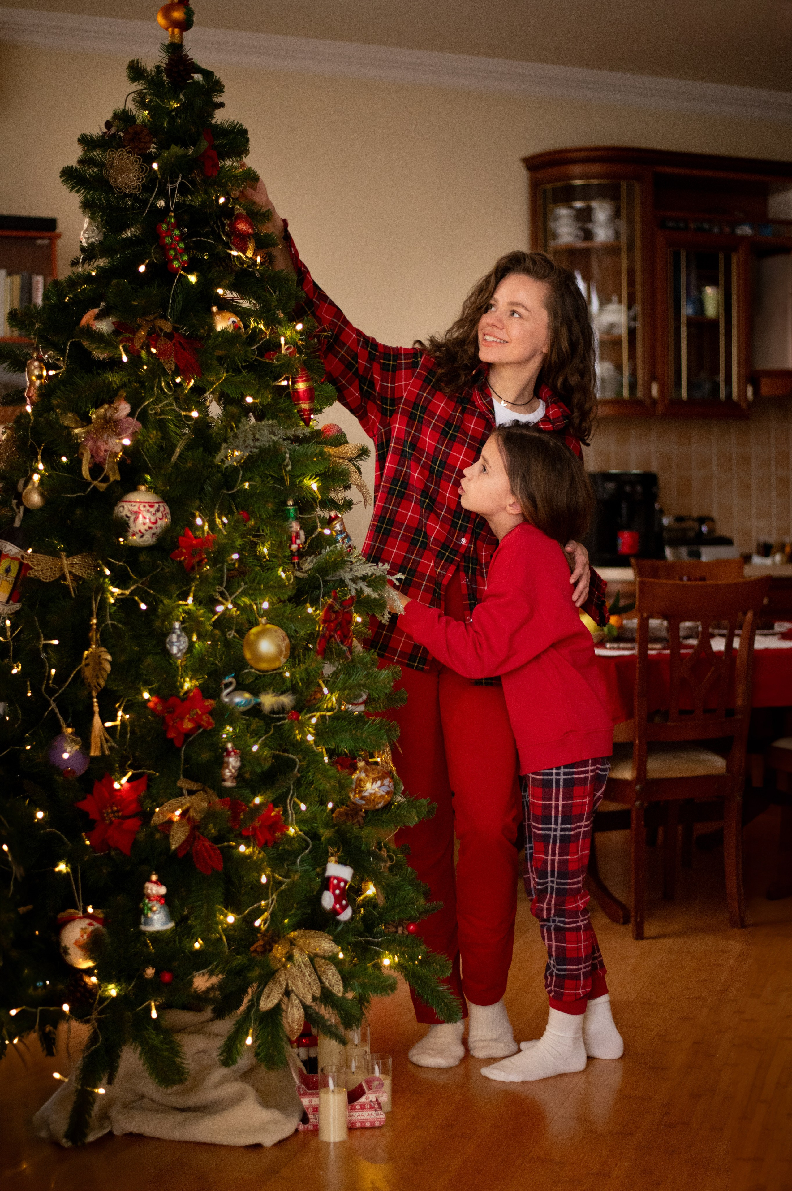Новогодние съёмки дома. Семейный и детский фотограф в Москве Анна Оськина