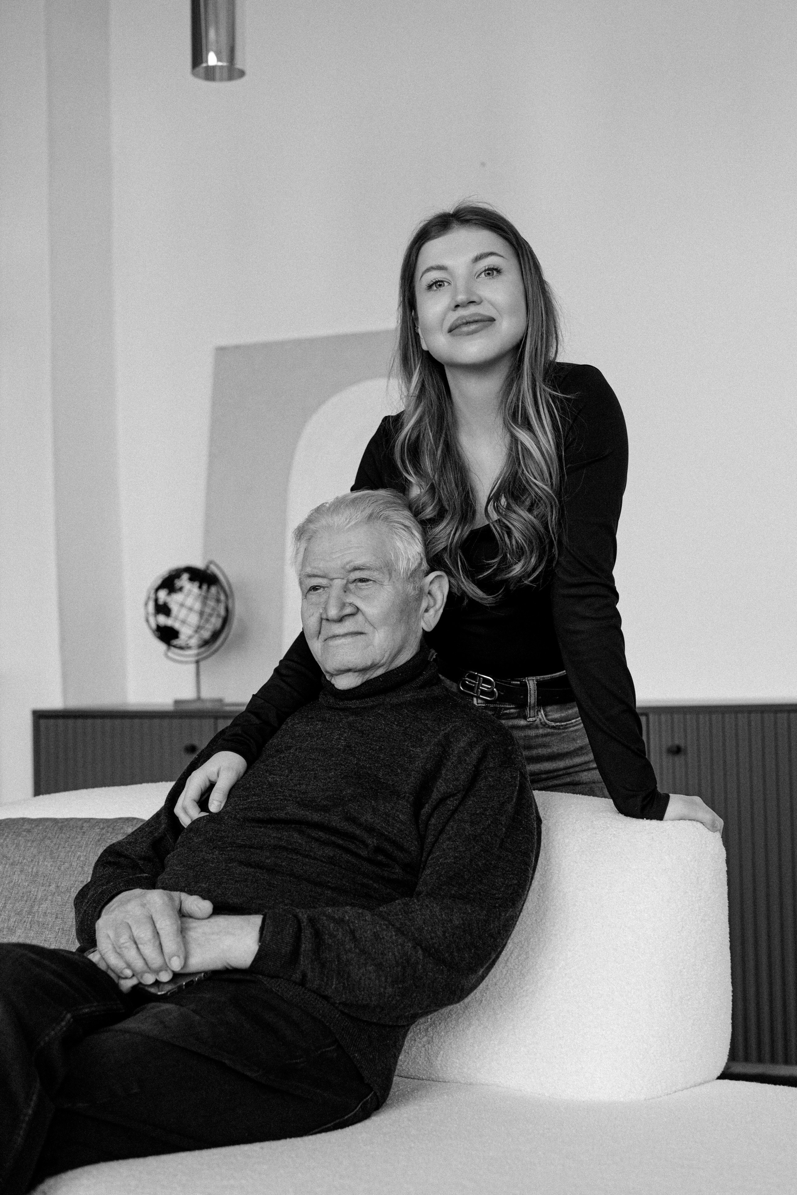 Анастасия и дедушка. Свадебный и семейный фотограф в Калининграде Анастасия Гриценко