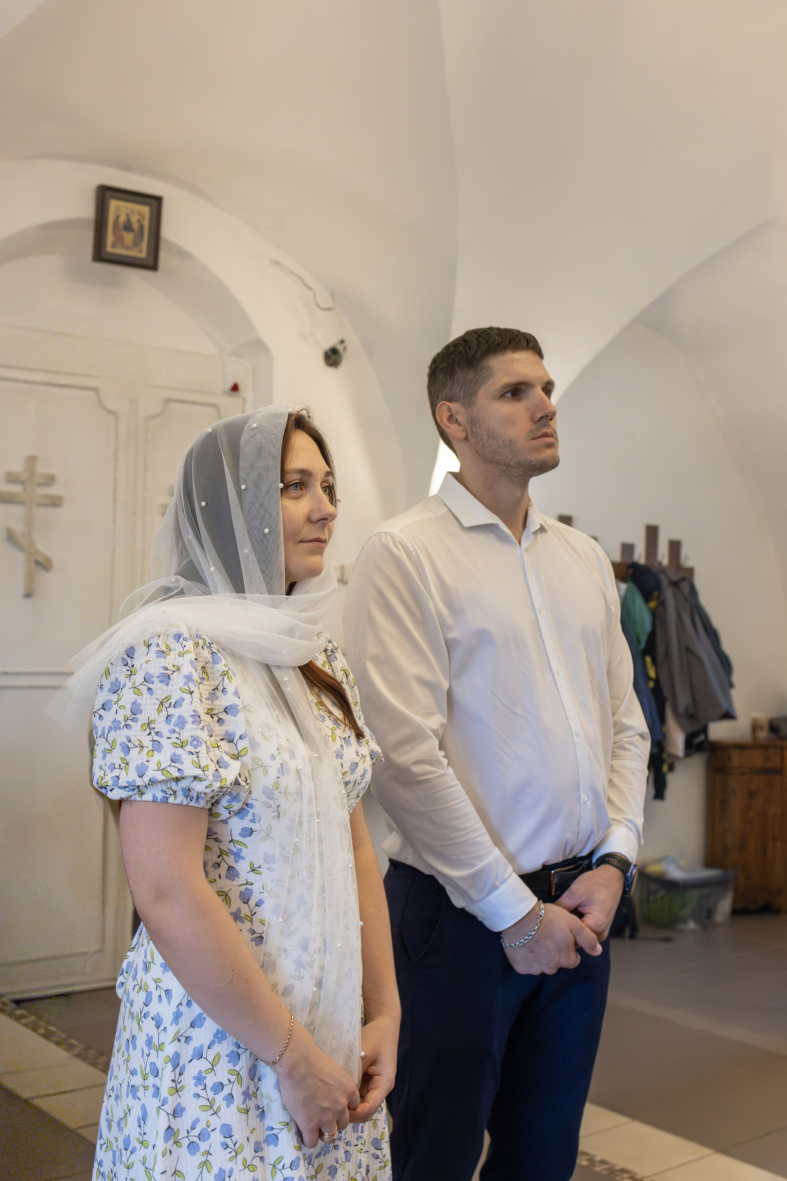 Таинство Крещения Степана в храме Воскресения Христова, с. Трубино (Калужская обл.). Надежда Стар семейный и церковный фотограф в Жукове и Калужской области